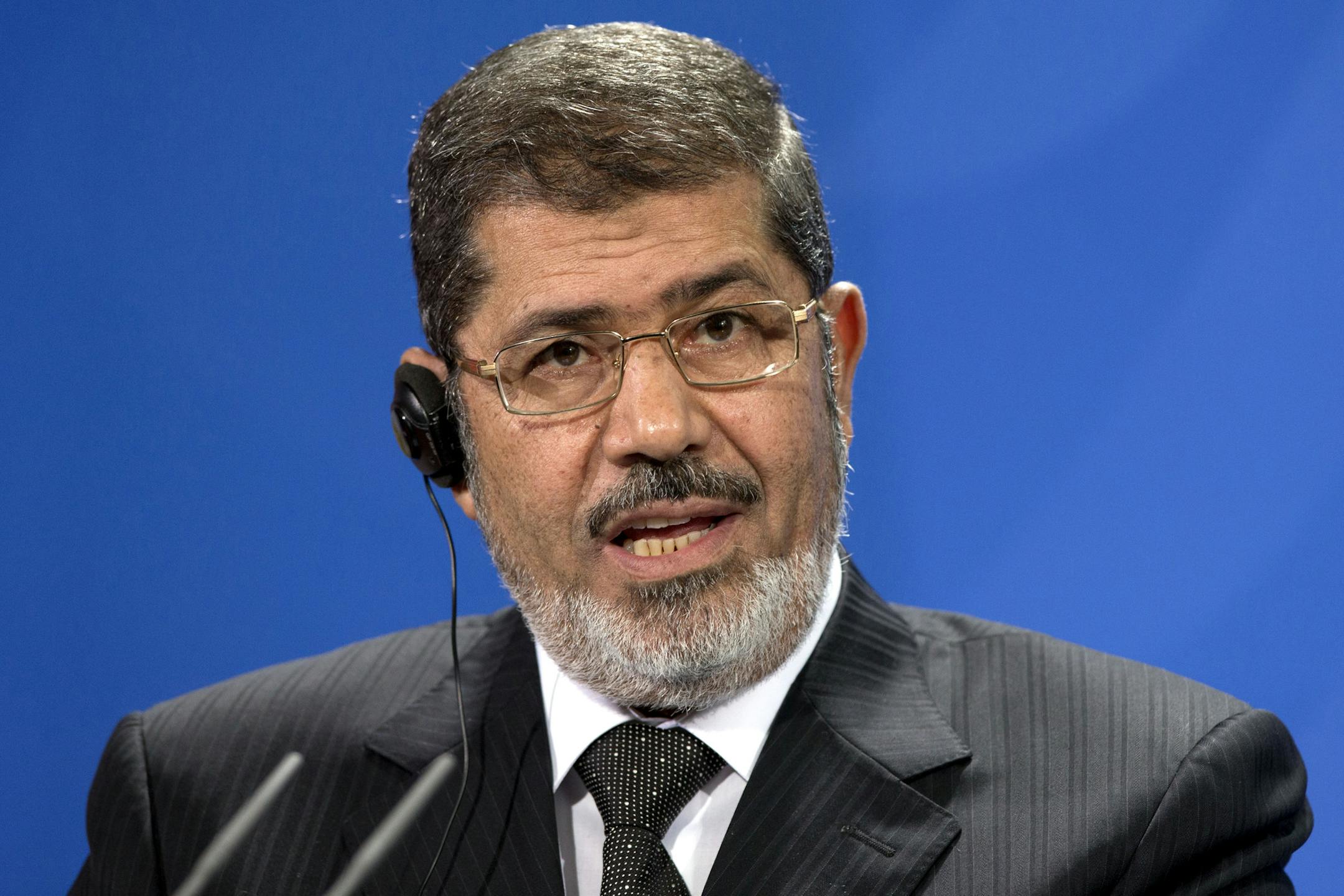 This Jan. 30, 2013 photo is of Mohammed Morsi while he was still president of Egypt.