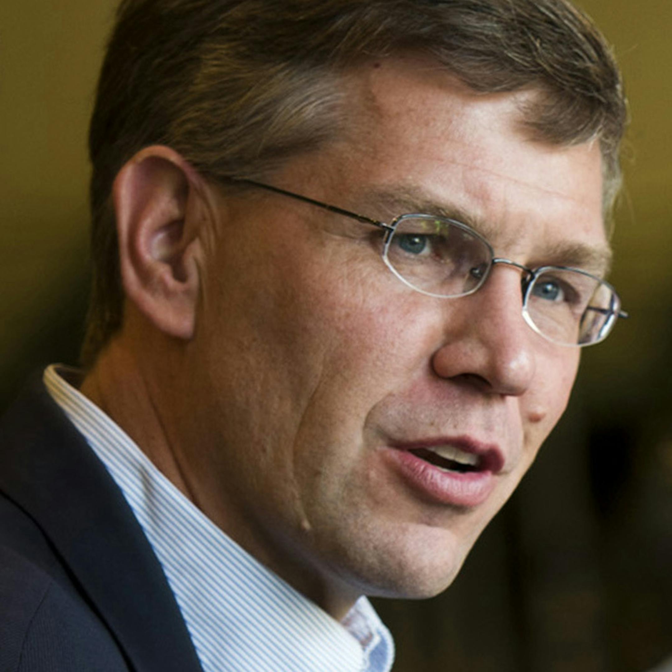 GOP candidate for U.S. Representative in Minn, District 3 Erik Paulsen spoke with seniors at a candidate meet and greet, Friday, October 5, 2012, at Friendship Village in Bloomington ] GLEN STUBBE * gstubbe@startribune.com ORG XMIT: MIN1210081152132540 ORG XMIT: MIN1308071731038066