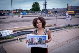Architect Damaris Hollingsworth was all smiles once she saw construction was underway near the corner of Nicollet Avenue and Lake Street in Minneapoli