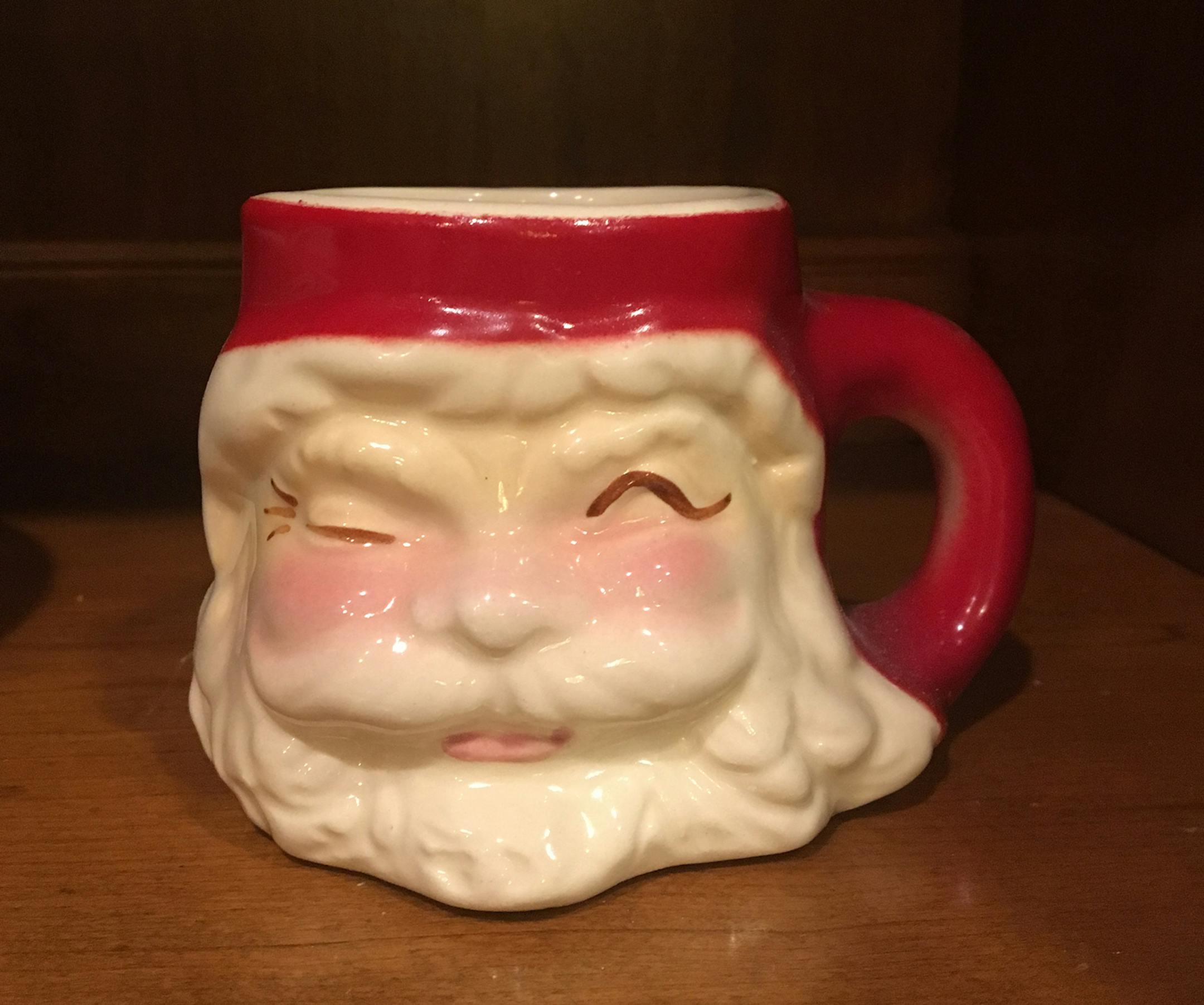 Mary Eret, Mahtomedi Iím a December baby, born on December 6th, also known as St. Nickís Day. When my mother brought me home from the hospital, a neighbor gave her this Santa mug filled with holly sprigs. Thirty-eight years later, I gave birth to my only childÖin August. My parents visited us in the hospital and my mom presented me with the Santa mug. The summer flowers looked out of place in the mug, but I loved the symbolism of the gift. My mother is gone, but when I look at the