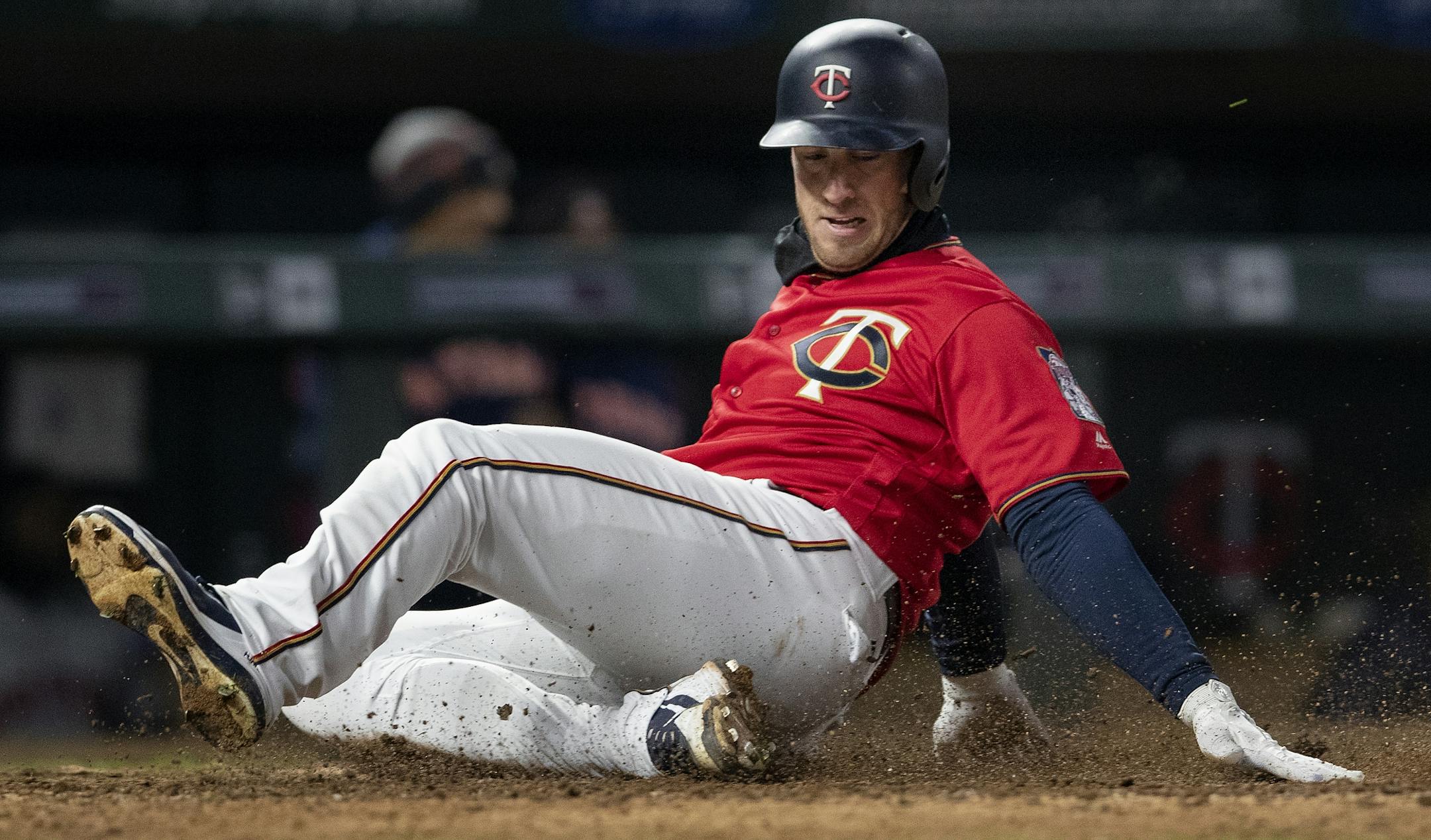 Mitch Garver scored in the eighth inning on a hit by Joe Mauer.