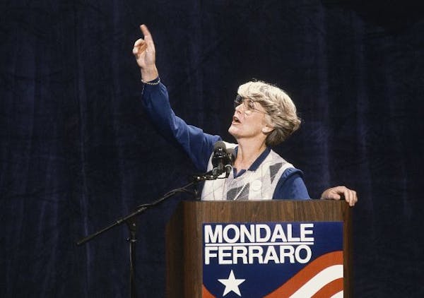FILE - This 1984 file picture shows Geraldine Ferraro. The first woman to run for U.S. vice president on a major party ticket has died. Geraldine Ferr
