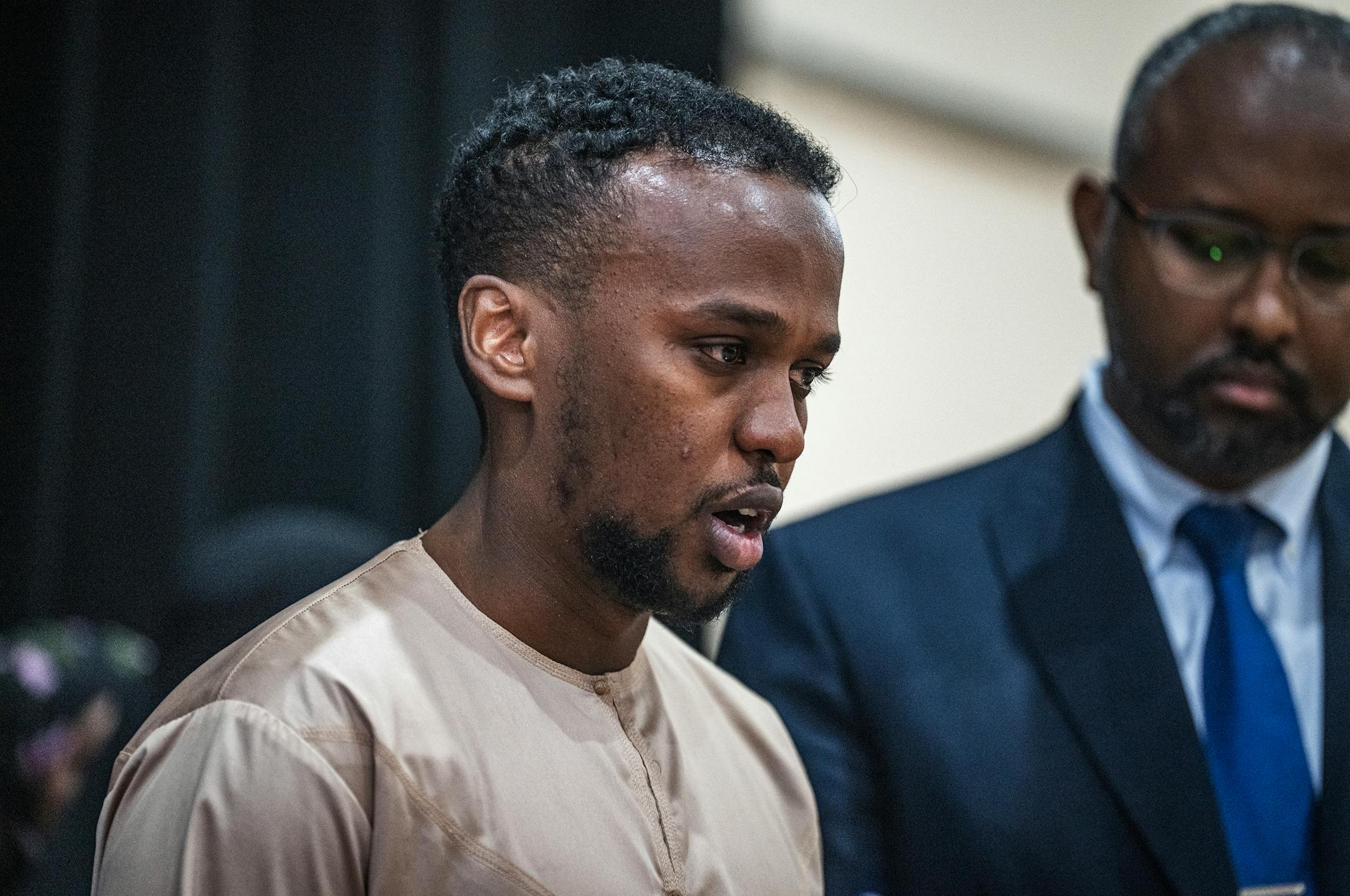 Abdulkani Odhowa, a cousin of Sagal Hersi speaks about his loss in Bloomington, Minn., on Monday, June 26, 2023. CAIR-MN is calling for an independent investigation of the crash that killed five in Minneapolis.