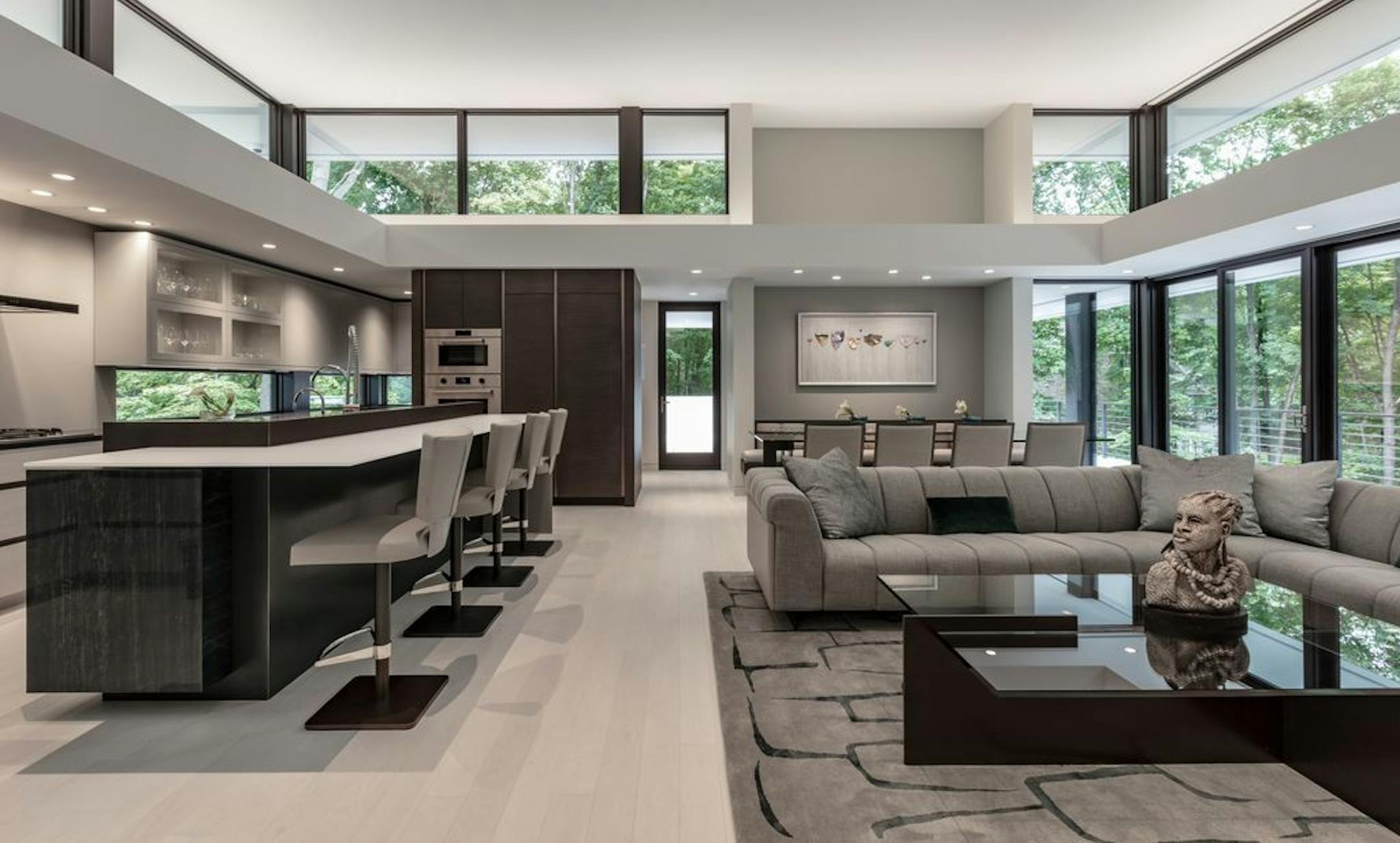 The kitchen is open to the living room.