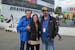 Brainerd International Raceway owner Jed Copham, right, stands with his wife, Kristi, and Forrest Lucas, founder and owner of Lucas Oil Products, duri
