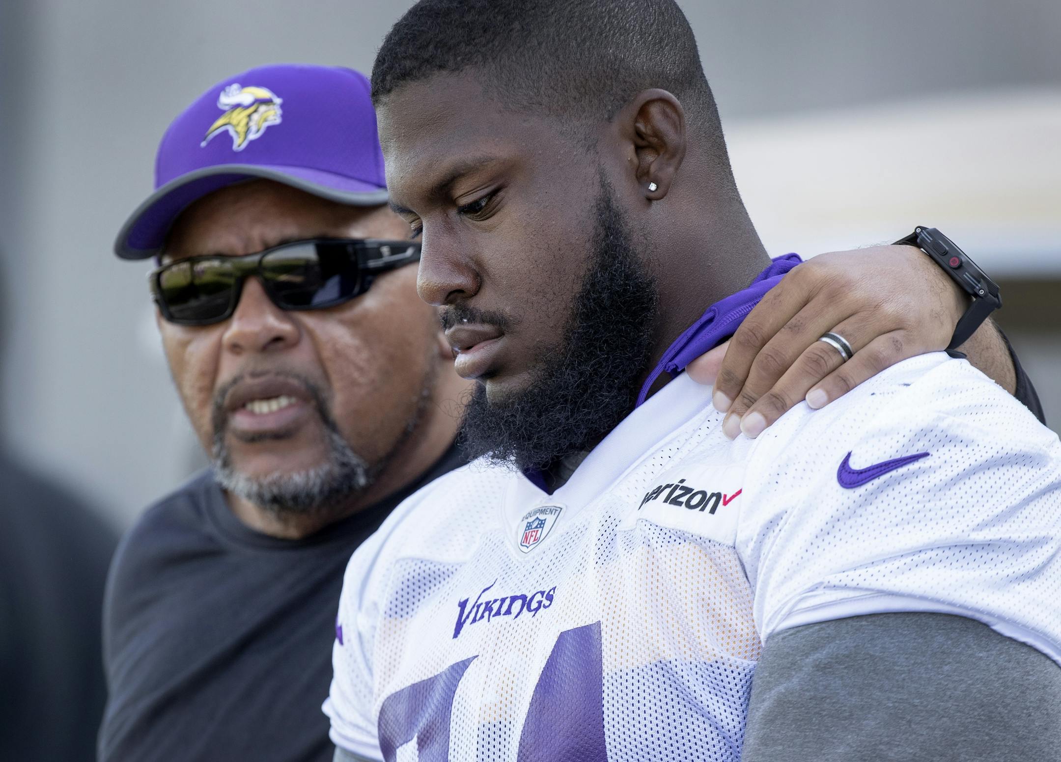 Minnesota Vikings defensive line coach Andre Patterson spoke with Jaleel Johnson.