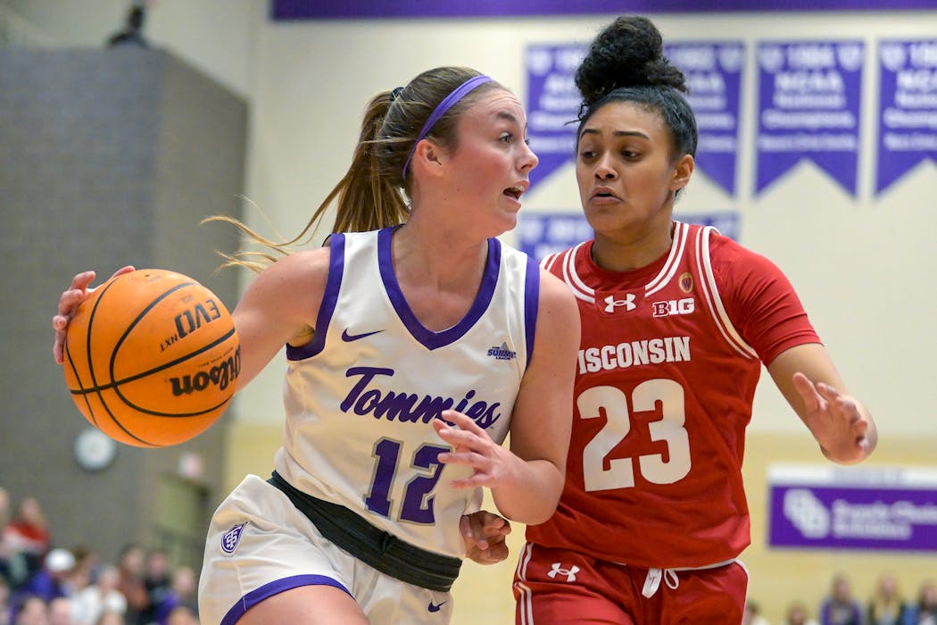 Fifth-year senior Jordyn Glynn facilitates the St. Thomas offense, setting up the Tommies' more prolific scorers.