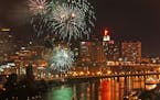 Fireworks display over downtown St. Paul in 2008, when they were part of the Taste of Minnesota festival.