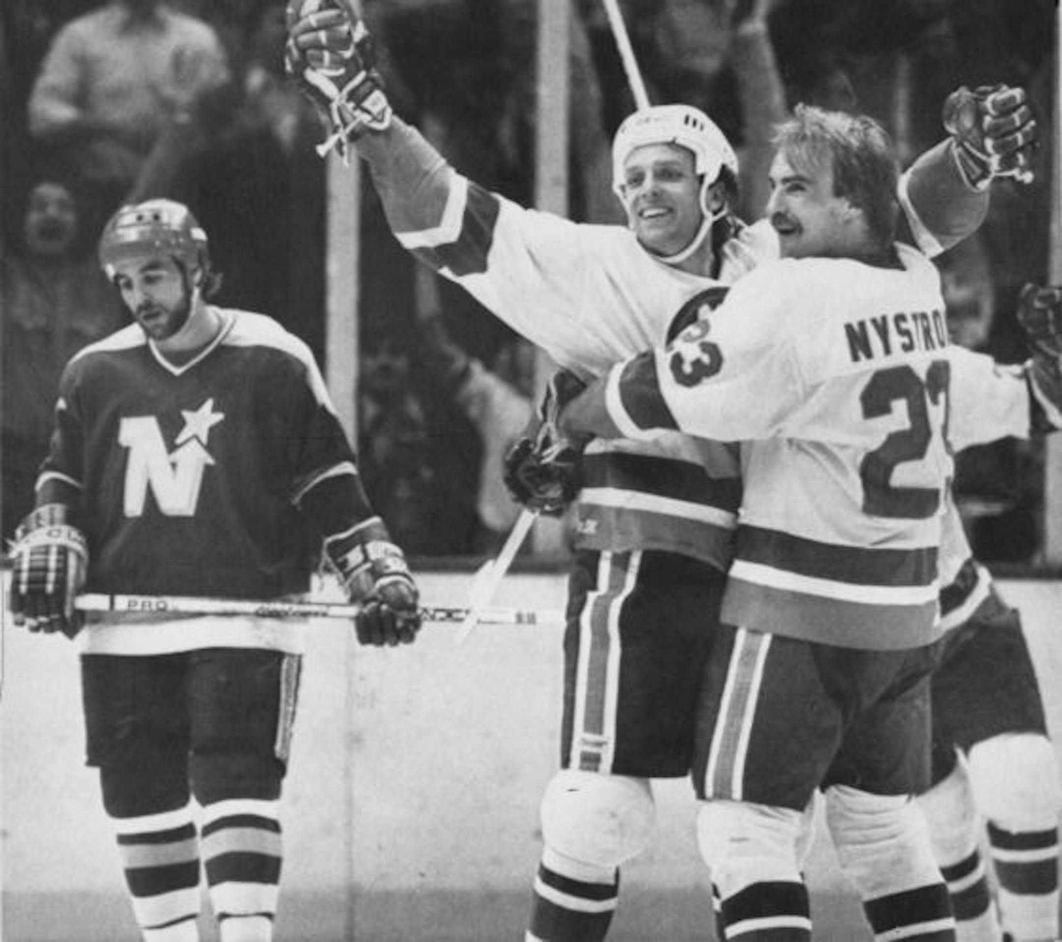 Former North Star Gordie Roberts (left) has been appointed the new head boys' hockey coach at Elk River.