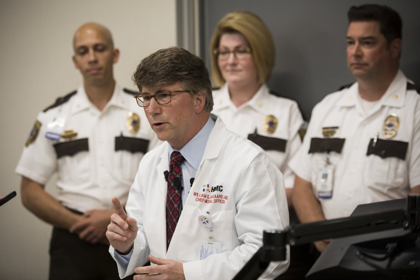 Dr. William Heegaard spoke at a press conference in response to a Star Tribune report on the use of Ketamine sedation by EMS in police related situations on June 15, 2018, in Minneapolis, Minn. ] RENEE JONES SCHNEIDER &#xef; renee.jones@startribune.com