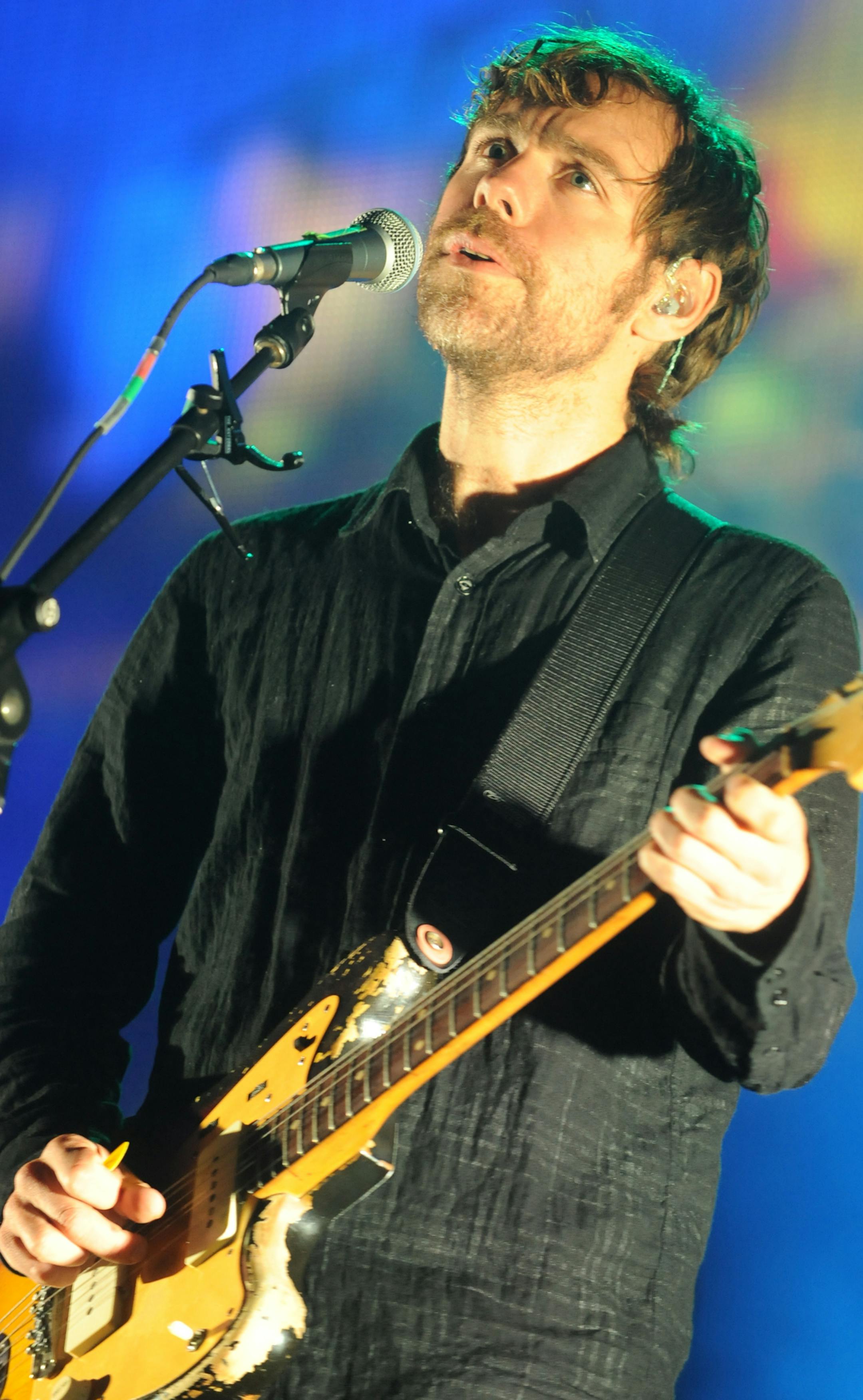 Aaron Dessner with The National performing at the Shaky Knees Music Festival on Friday, May 9, 2014, in Atlanta. (Photo by Robb D. Cohen/Invision/AP) ORG XMIT: INVW