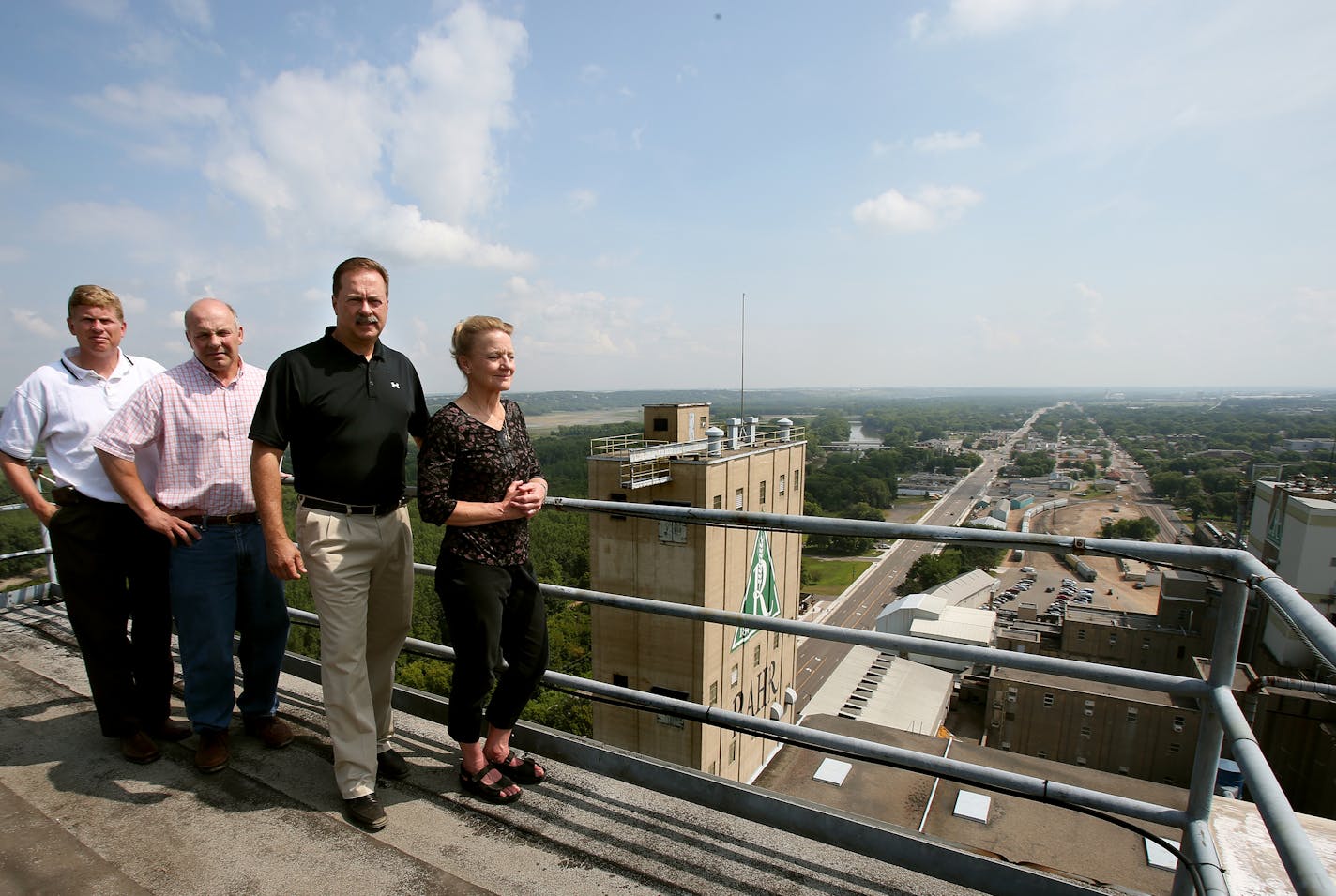 Right to left: Molly Bremer (Operations Manager), Gary Lee (CEO), Jesse Theis (COO) and Jeff Taylor (CFO) of Rahr Malting, now the country's largest ingredient supplier to the fast-growing microbrewing industry. Over the years the company has had a big economic and civic impact on the community. Shakopee, MN on August 15, 2013. ] JOELKOYAMA&#x201a;&#xc4;&#xa2;joel koyama@startribune As Datacard gets ready to move to Shakopee we take a look at what it means to have a world headquarters in your ci