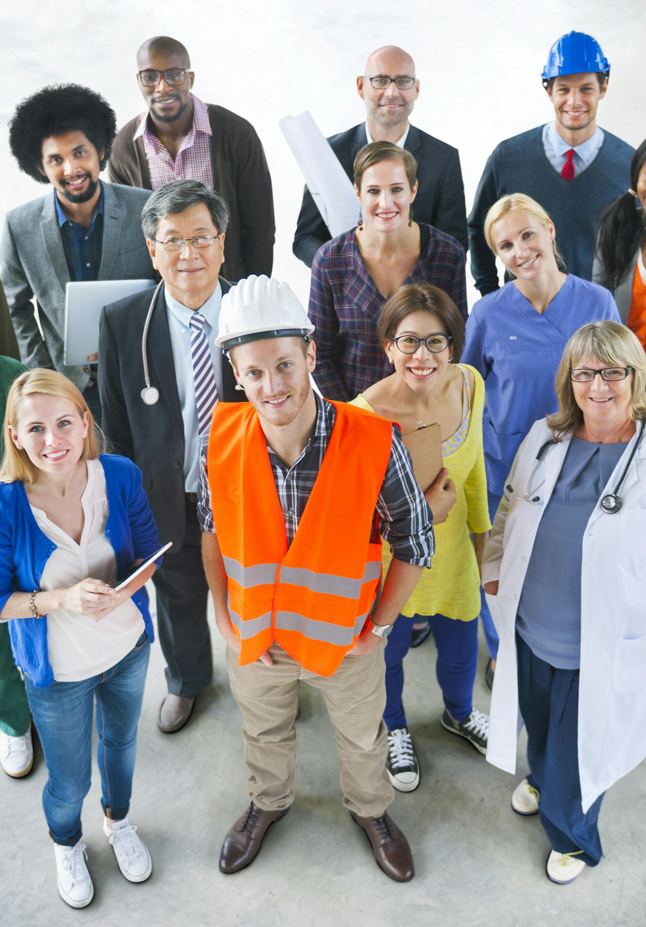 Group of Multiethnic Diverse People with Different Jobs