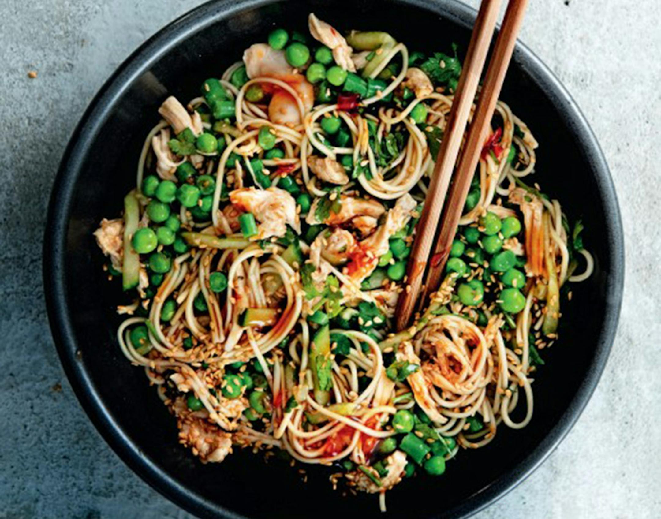 Noodle Salad from "Salad: 100 Recipes for Simple Salads and Dressings" by Janneke Philippi. Photo by Serge Philippi (Smith Street Books, 2022)