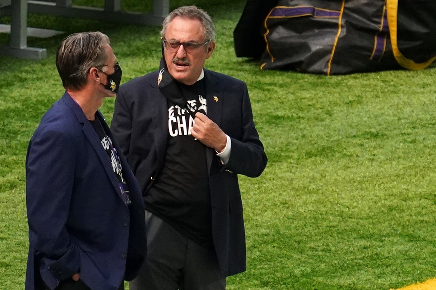 Vikings General Manager Rick Spielman and chairman Zygi Wilf