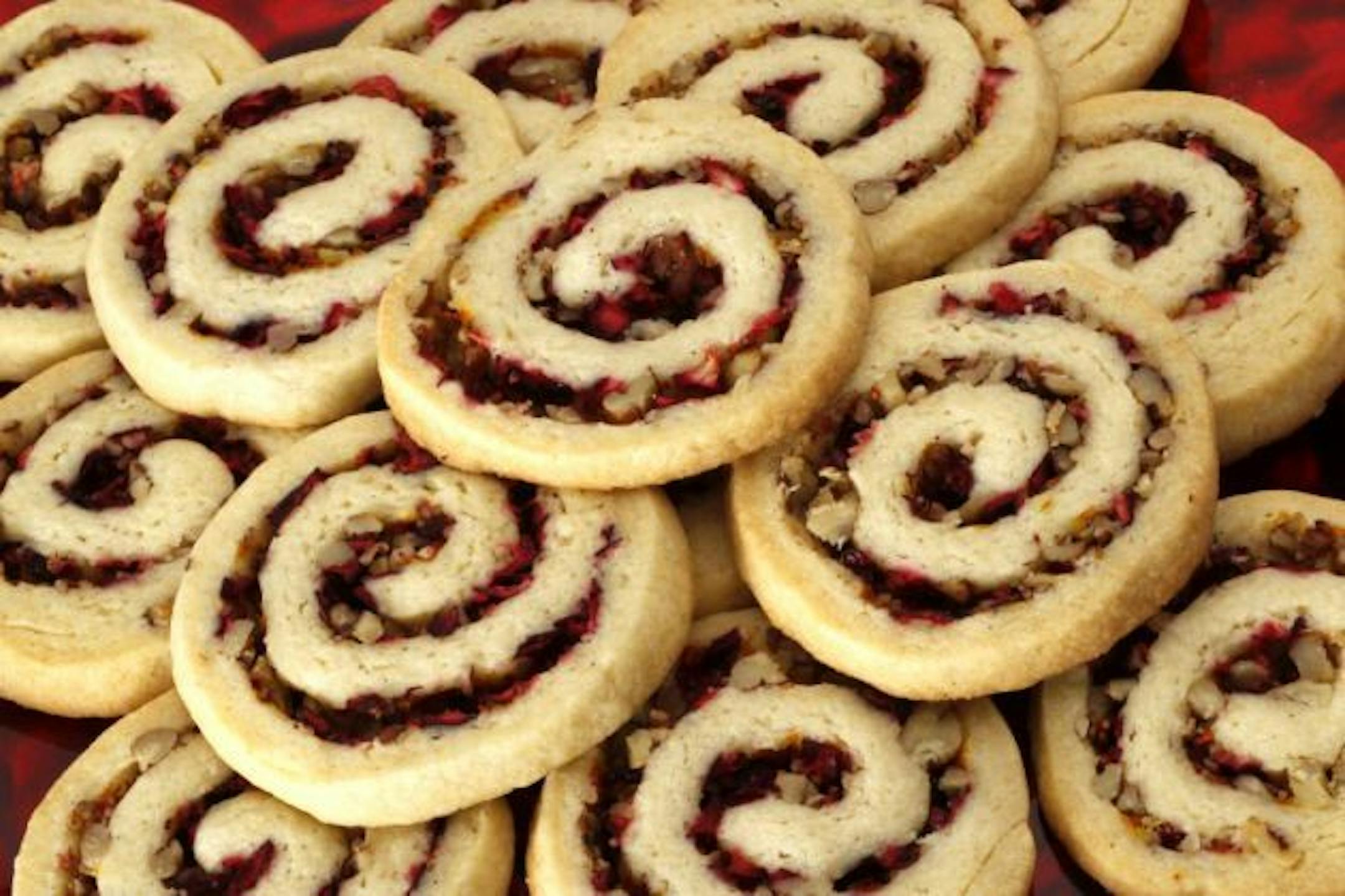 The Winners of the 10th annual cookie contest for the Star Tribune Taste section.  Cranberry Pecan Swirls by Annette Poole of Prior Lake.   [ TOM WALLACE • TOM.WALLACE@startribune.com _ Assignments #20026074A_ Thursday, 11/07/2012_ SLUG: COOKIE1107 _ EXTRA : Put together by Lee Dean, Rick Nelson and Nicole Hvidson