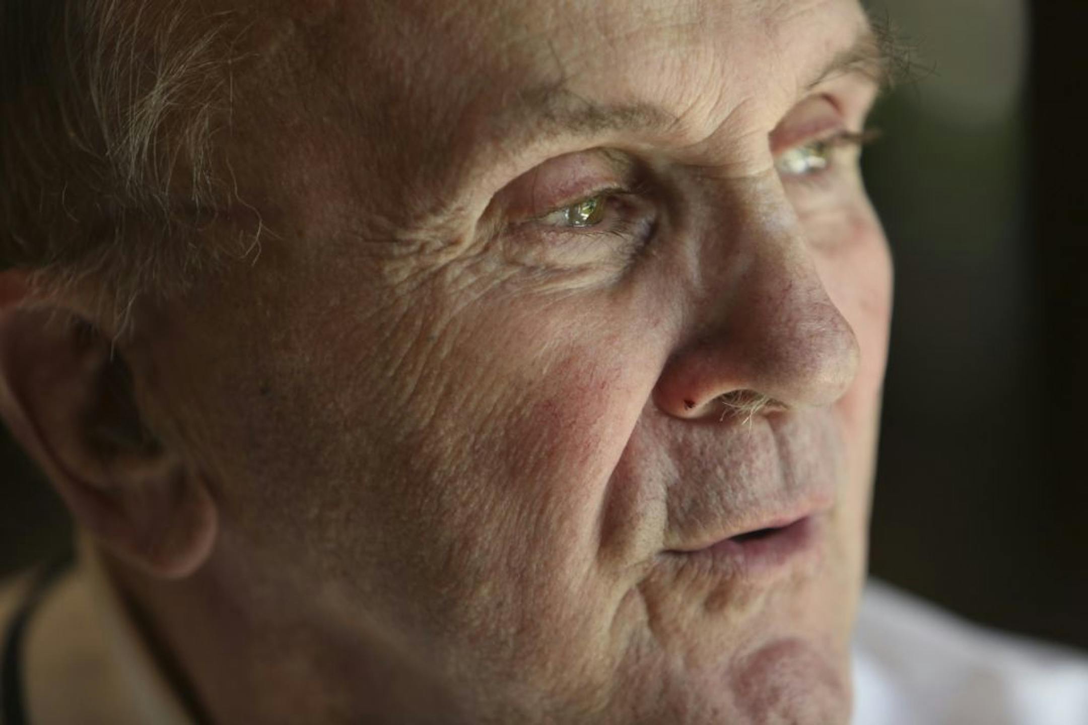 Ralph "Buster" Talbot, 82, sat in his living room telling stories about work, family and the changes he has seen in Anoka country in Anoka Min., Tuesday August 28, 2012. Talbot who was a sheriff for Anoka for 26 years will be honored at a dinner next month.