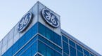 FILE- In this Jan. 16, 2018, file photo, the General Electric logo is displayed at the top of their Global Operations Center in the Banks development 