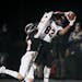 Eden Prairie wide receiver Jermell Taylor catches a pass for a touchdown as Farmington defensive back Dylan Olson (10) tried to stop him in the first 
