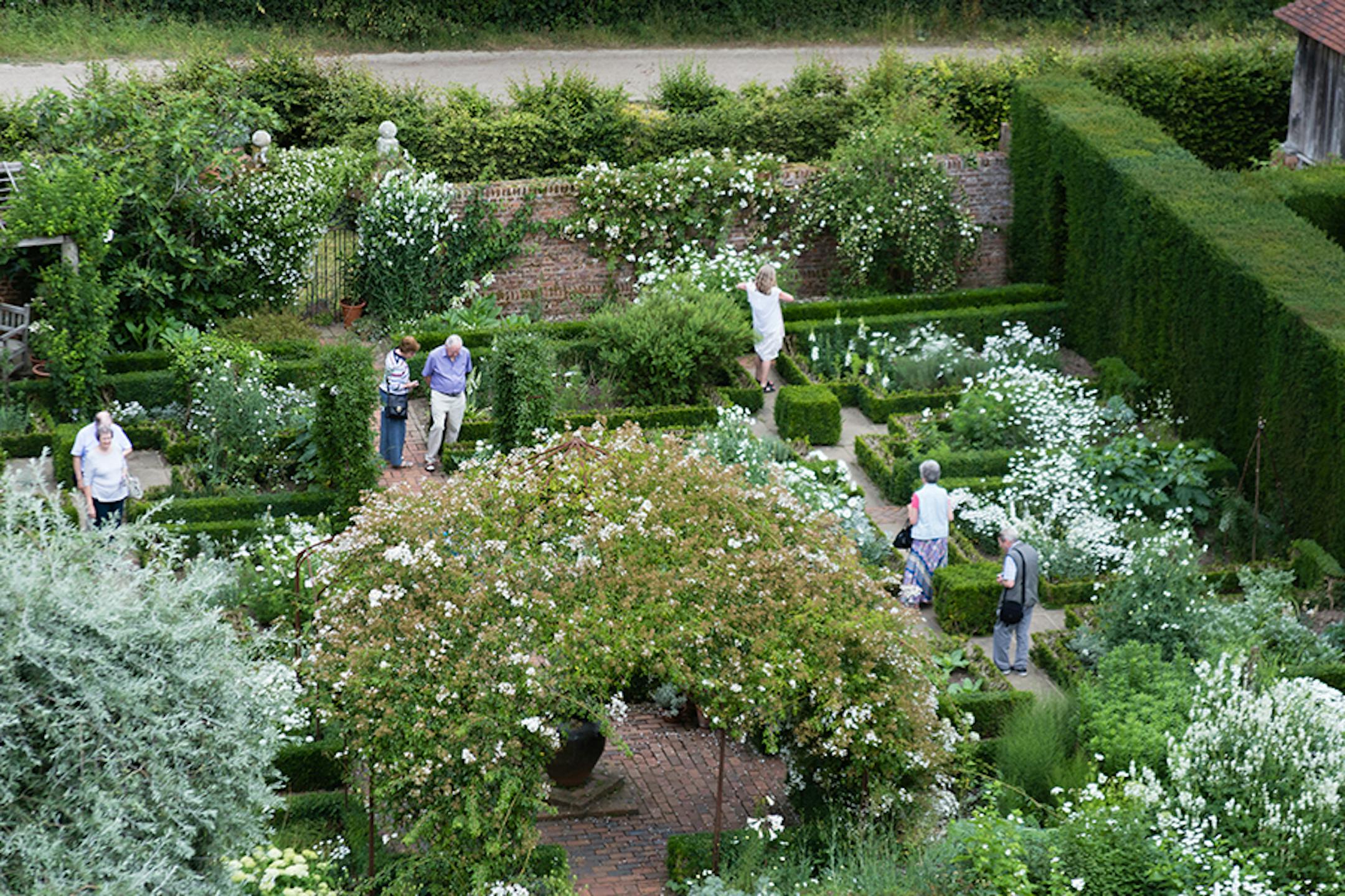 The famous White Garden at Sissinghurst Castle. Photo by Eleaner Loos