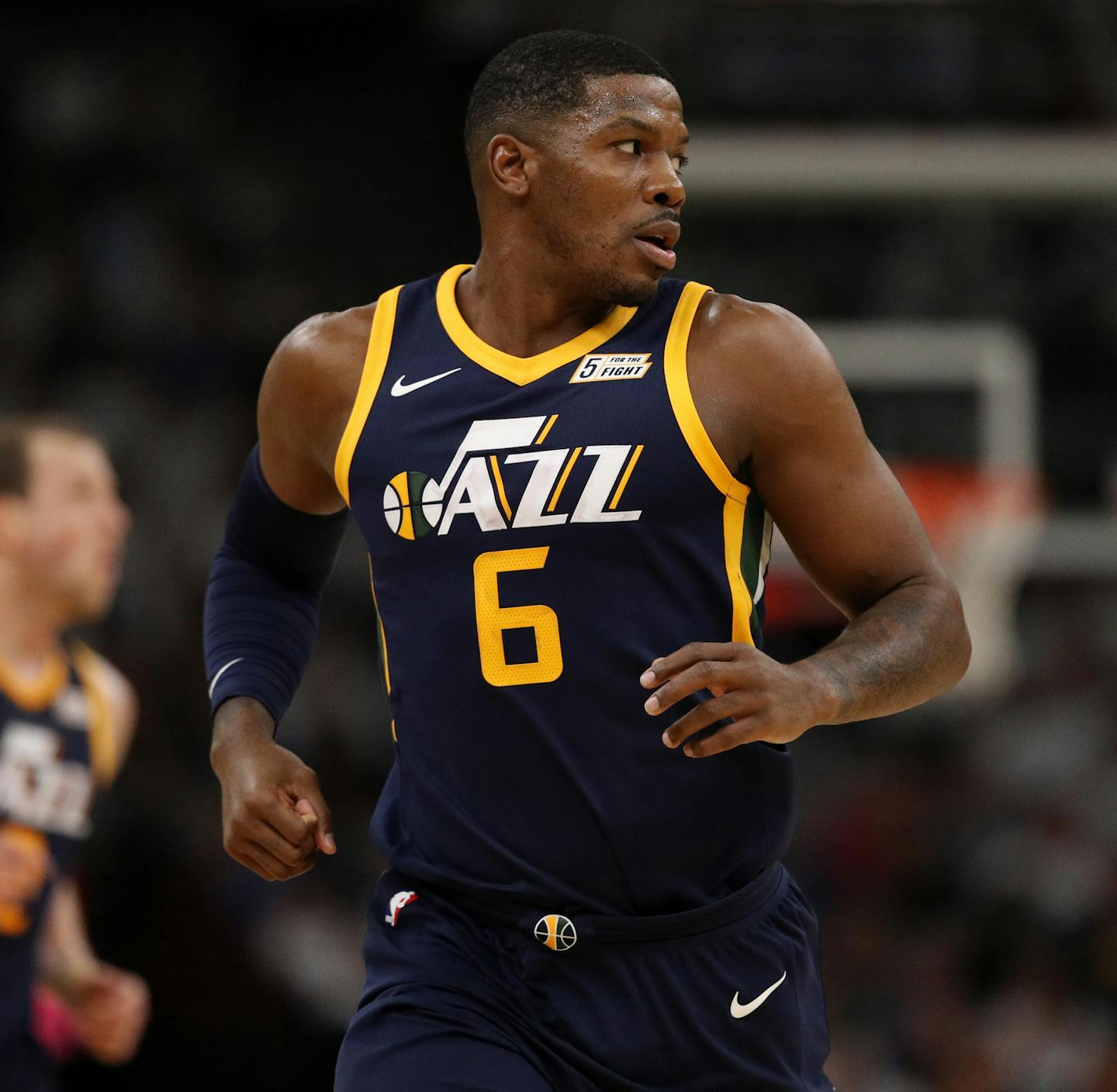 Utah Jazz guard Joe Johnson (6) ran down the court in the first half. ] ANTHONY SOUFFLE &#xef; anthony.souffle@startribune.com Game action from an NBA game between the Minnesota Timberwolves and the Utah Jazz Friday, Oct. 20, 2017 at the Target Center in Minneapolis.