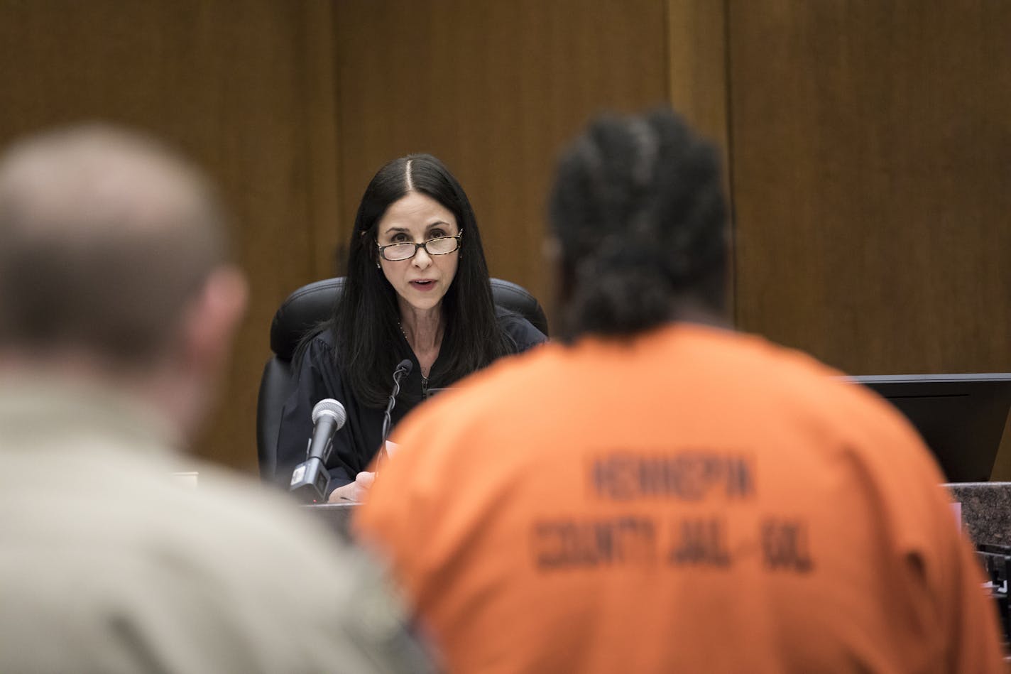 Judge Tamara Garcia gave Joshua Ezeka life in prison for the murder of Birdell Beeks at his sentencing hearing at the Hennepin County Courthouse in Minneapolis, Minn., on Monday, February 26, 2018. ] RENEE JONES SCHNEIDER &#x2022; renee.jones@startribune.com