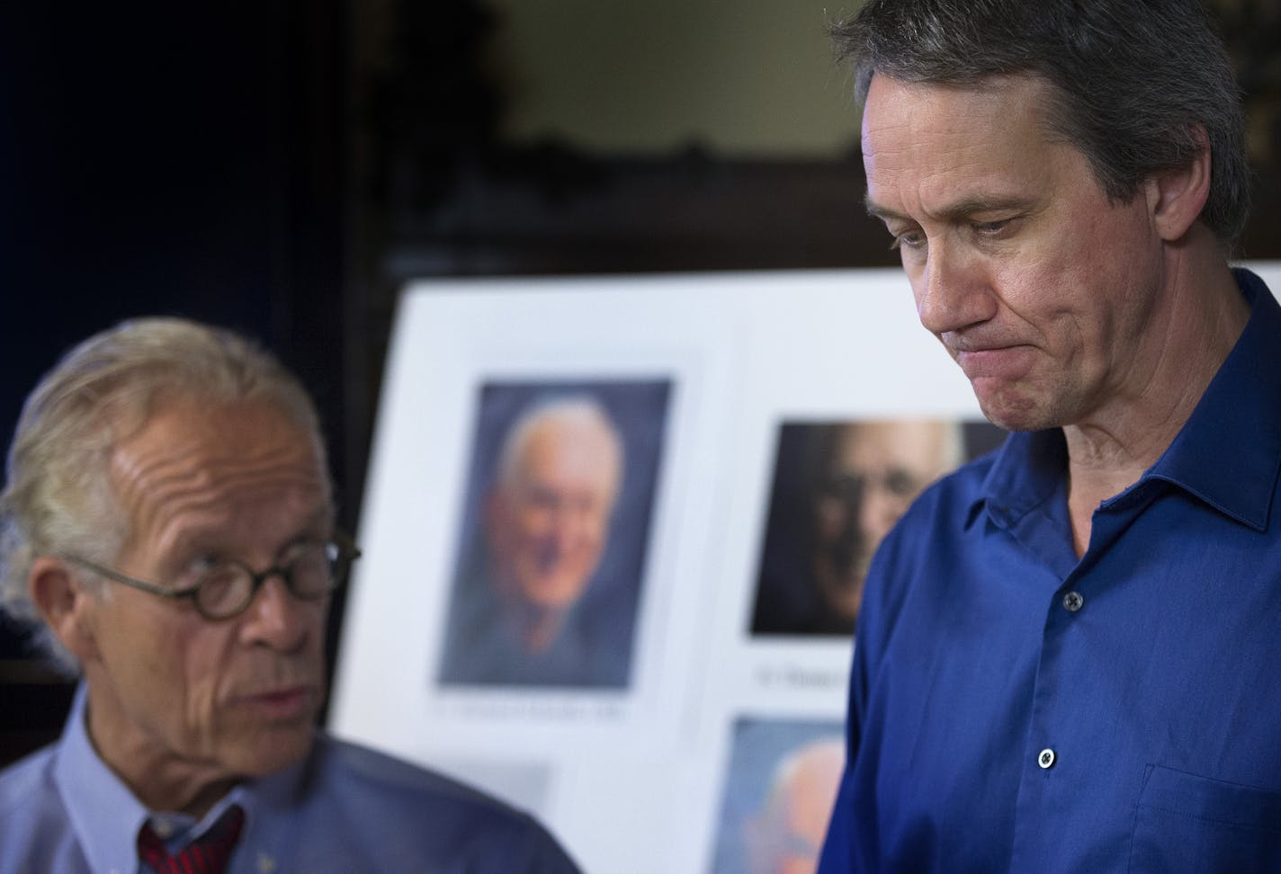 Attorney Jeff Anderson and victim Troy Bramlage spoke to media about St. John's Abbey abuse. ] CARLOS GONZALEZ &#xef; cgonzalez@startribune.com - November 24, 2015, St. Paul, MN, The first batch of internal files on clergy abuse from St. John's Abbey in Collegeville will be released Tuesday, marking the first time the religious order has made them public. The abbey was sued under the Minnesota Child Victims Act, and a settlement reached requires them to release the damaging documents on 19 accus