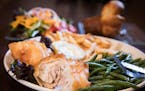 The Little Oven's fish fry dinner with green beans, french fries, salad and a popover. ] LEILA NAVIDI • leila.navidi@startribune.com BACKGROUND INFO