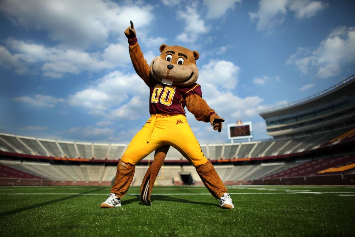 Goldy Gopher at TCF Bank Stadium on the U of M campus.