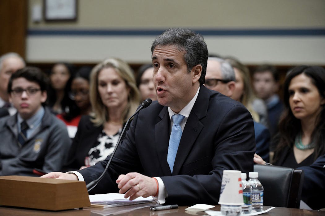Michael Cohen, President Donald Trump's former personal attorney, testified before the House Oversight and Reform Committee on Feb. 27, 2019. 