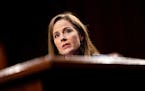 Judge Amy Coney Barrett during the third day of her Senate confirmation hearing to the Supreme Court on Capitol Hill in Washington, Oct. 14, 2020. Dur