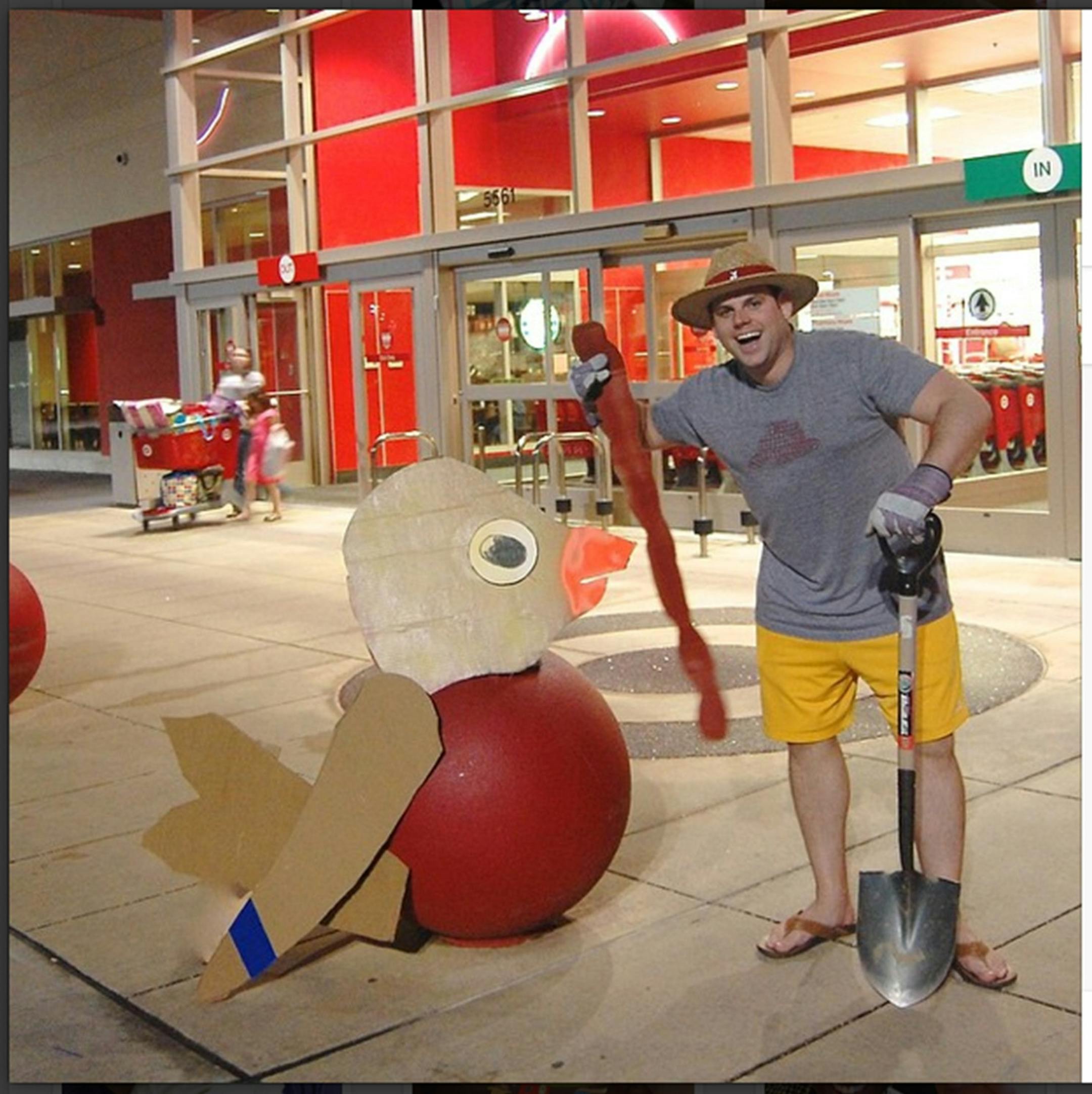 Target balling - ?? Day 348: Happy first day of Spring! I spent all day digging up this worm @target for the worlds largest Red Breasted Robin.