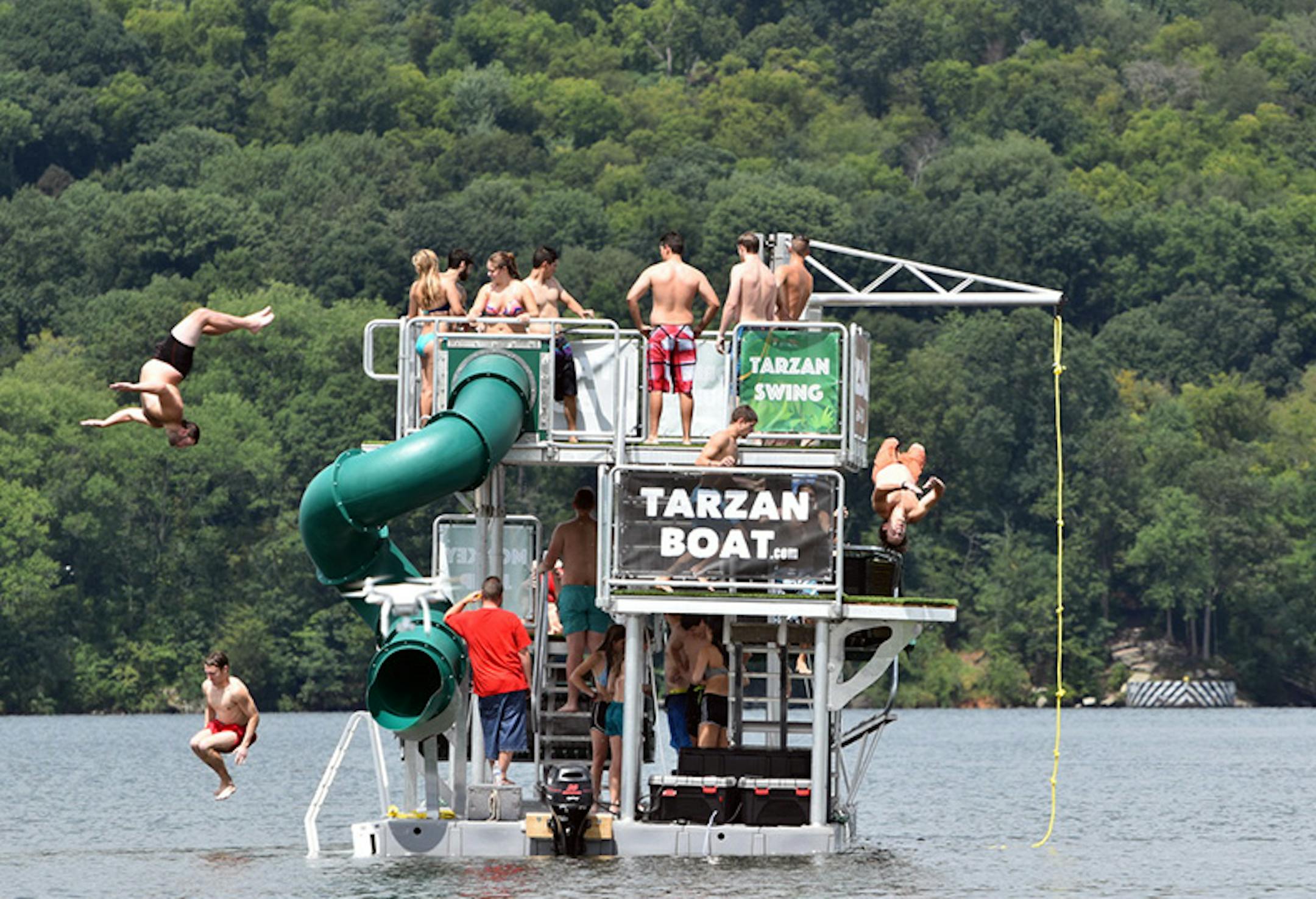 The jungle slide starts from the 12-foot platform.