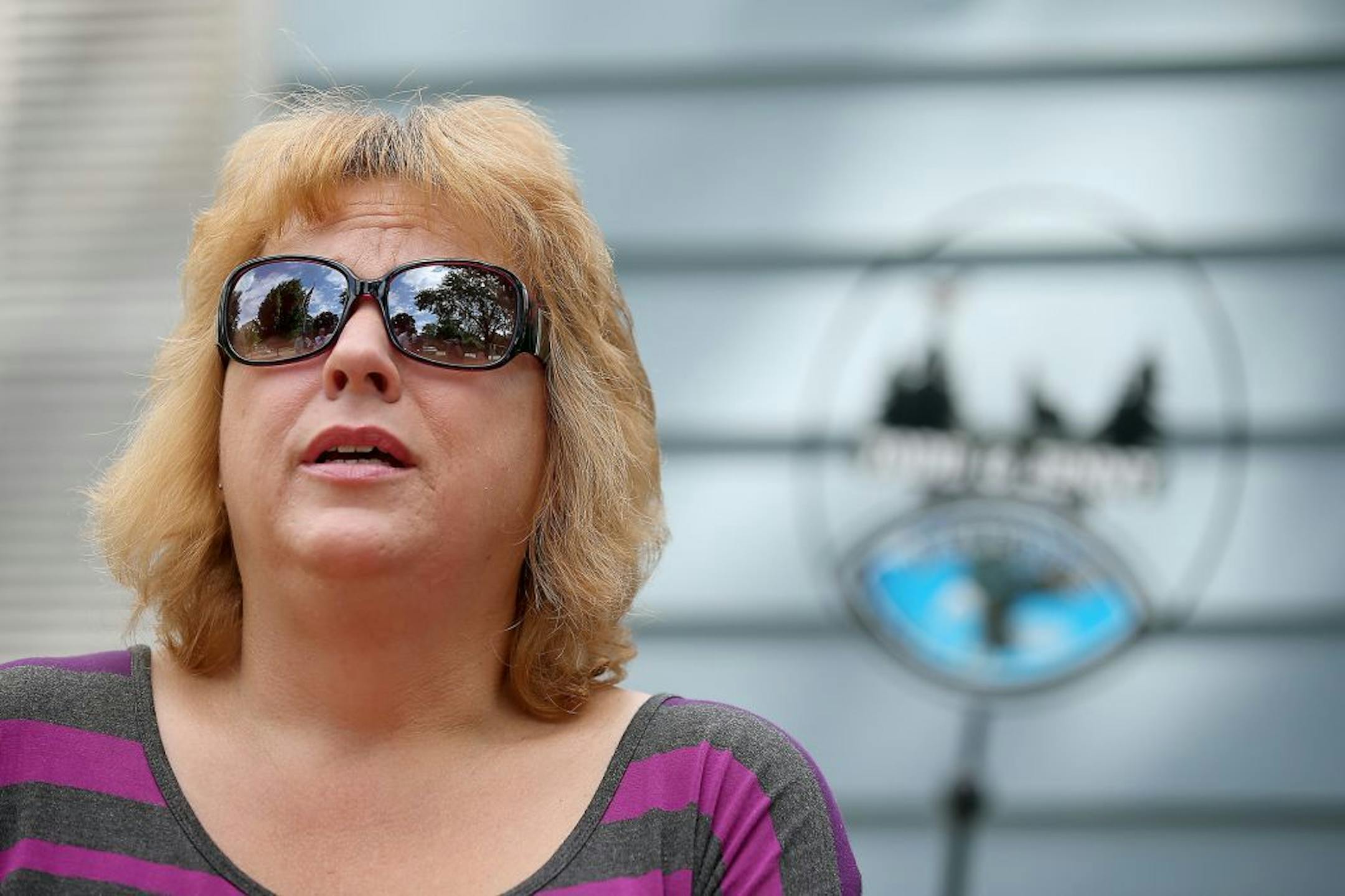 Jennifer Damerow-Cleven. tearfully reacted to today's not-guilty of criminal charges against Paula Zumberge, from her home where the shooting took place, Tuesday, August 19, 2014 in New Brighton, MN.