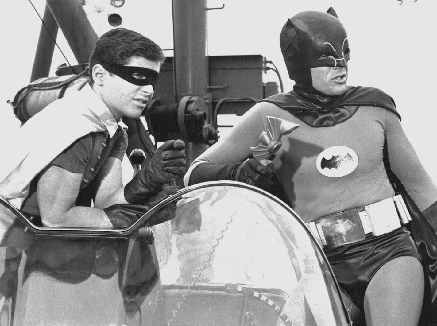 June 20, 1971 Subjects: Adam West, Burt Ward (L) Program: "The ABC Sunday night movie" - "Batman" Air: Sunday, July 4, (9:00-11:15 p.m., EDT). July 1971 ABC; Minneapolis Star Tribune