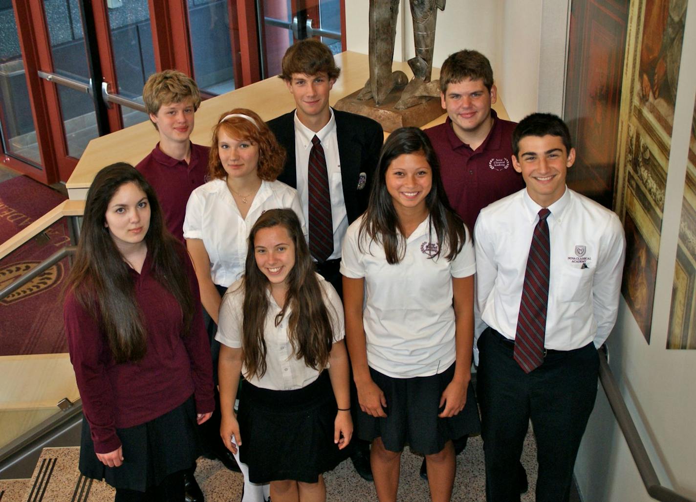 Members of Nova Classical Academy's mock-trial team.