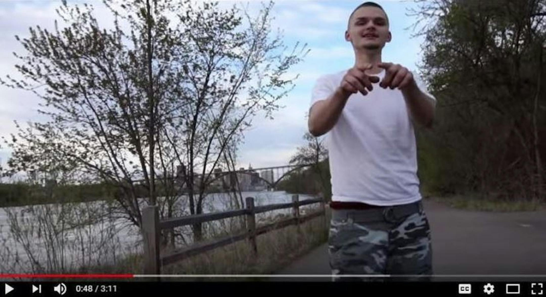 Billy Ray Robles made a rap video, which was posted on YouTube. Credit: YouTube