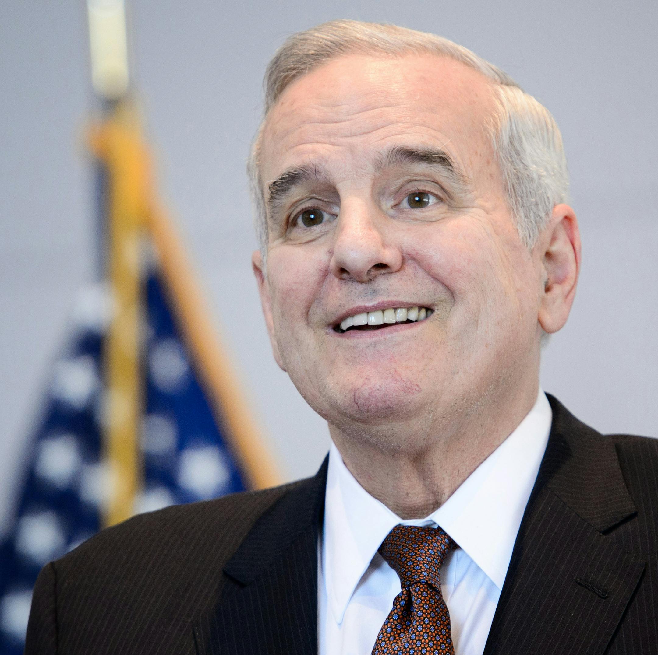 Minnesota Governor Mark Dayton took questions about the state's projected budget surplus of $1.87 billion. ] GLEN STUBBE * gstubbe@startribune.com Thursday, December 3, 2015 The state's projected budget surplus grew to $1.87 billion, the Minnesota Management and Budget Office reported Thursday. Minnesota Management and Budget Commissioner Myron Frans, State Economist Dr. Laura Kalambokidis, and State Budget Director Margaret Kelly will release the State of Minnesota November Budget and Economic