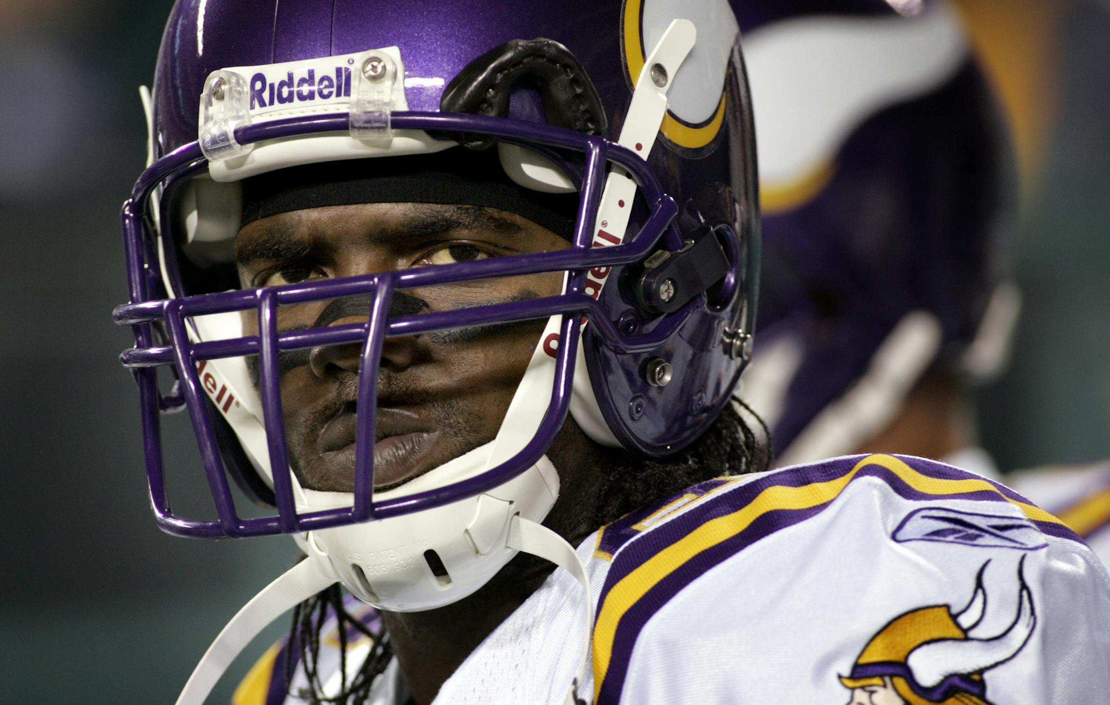 Carlos Gonzalez/Star Tribune September 20, 2004
Philadelphia, PA ÒLincoln Financial Field - NFL- Minnesota Vikings vs. Philadelphia Eagles Ò Monday Night Football ÒFOR FILE
Minnesota Vikings receiver Randy Moss, #84. ORG XMIT: MIN2018013015564433