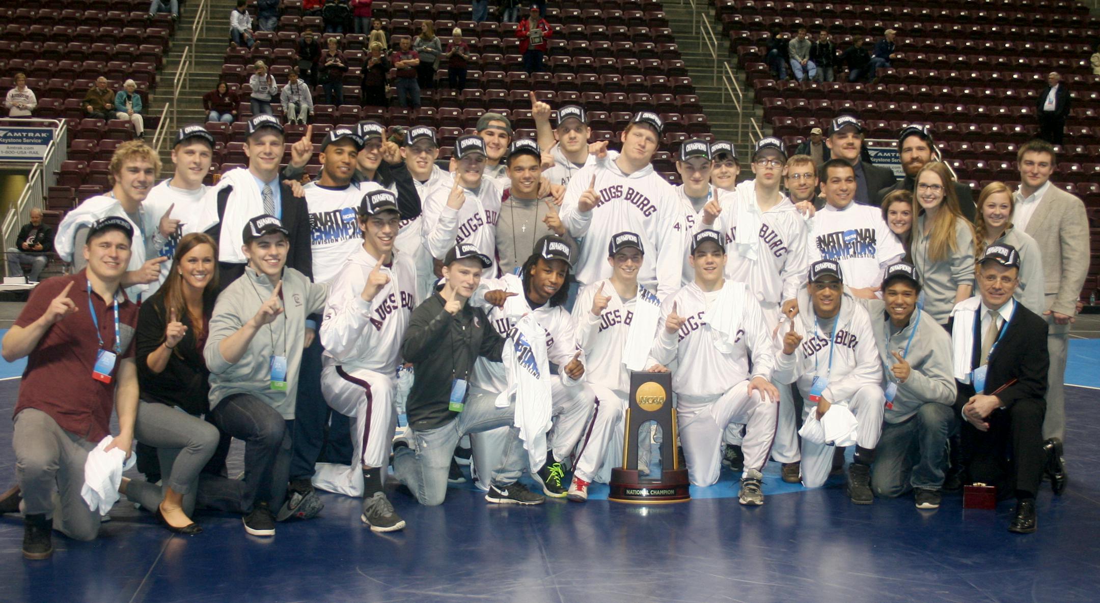 Augsburg team photo after winning DIII title. Photo: Don Stoner, Augsburg