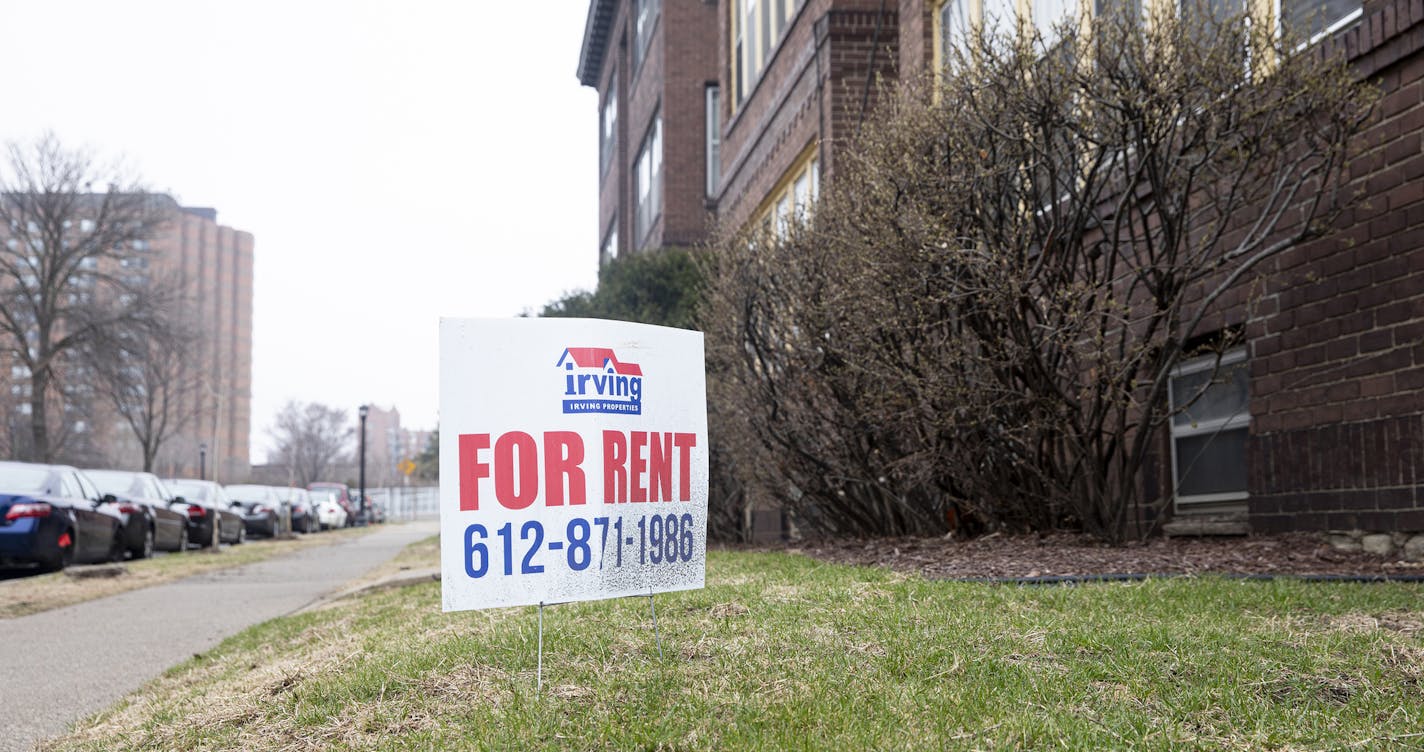 A rental property in Minneapolis, on April 7, 2020. One week after the first of the month, tenants nationwide are already struggling with rents and property owners say their collections have plunged as much of the economy has shut down to prevent the spread of the deadly coronavirus. (Jenn Ackerman/The New York Times)