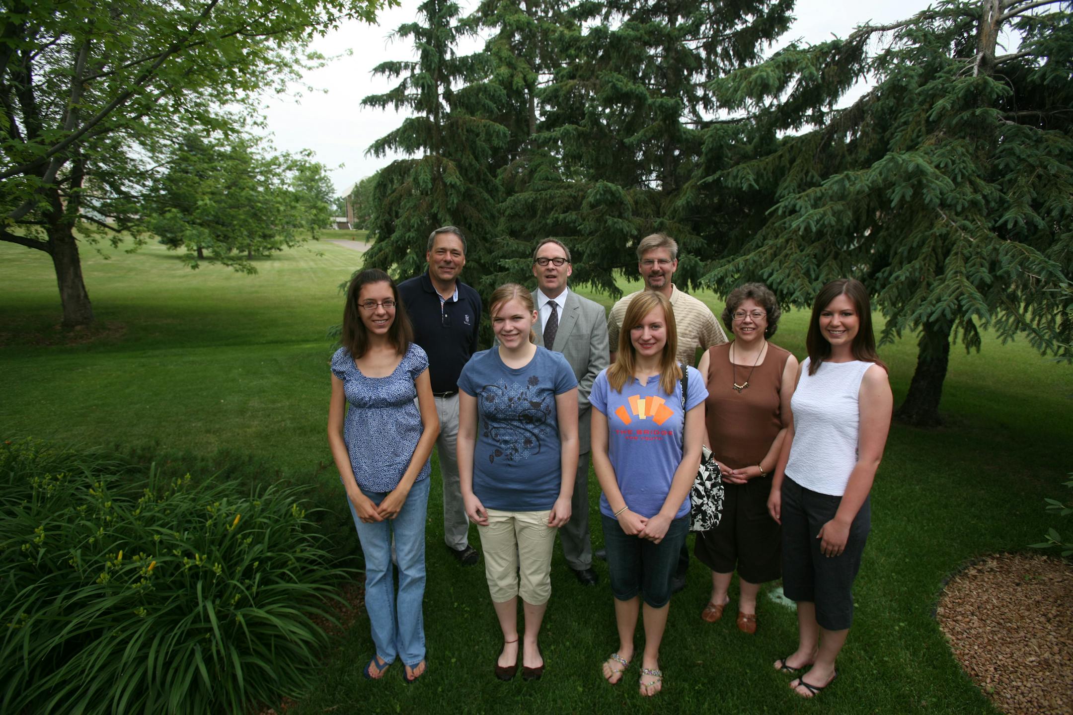 Through his Church, Christ the King in New Brighton, Kirk Kleckner is leading a group of 25 to Biloxi Mississippi to rebuild he area. Standing left to right back row Kirk Kleckner, Greg Bancroft, W. Ron Salber, Nita Nelson, Andrea Kapfmann. Left to right front row Vanessa Kleckner Hannah Seberg, and Nicole Thompson.