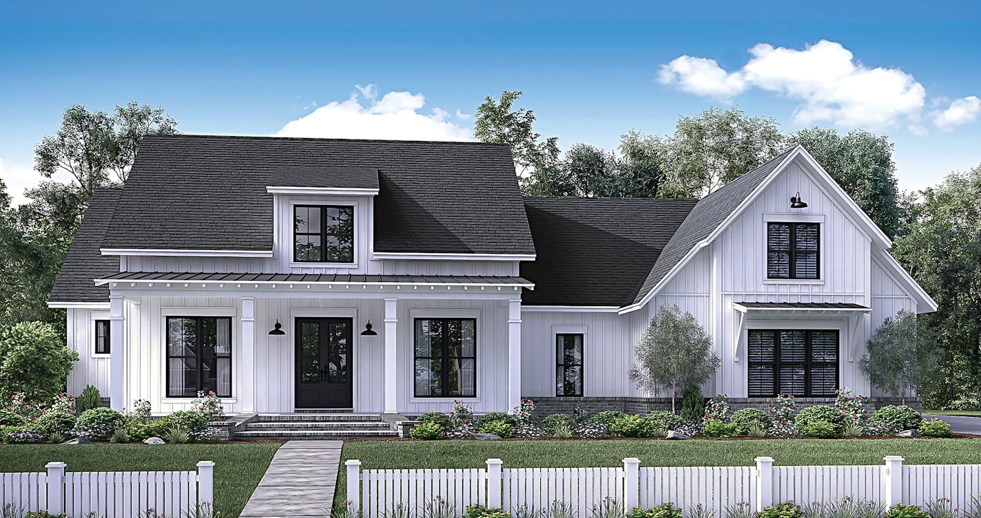 Home plan: A contemporary version of a classic farmhouse