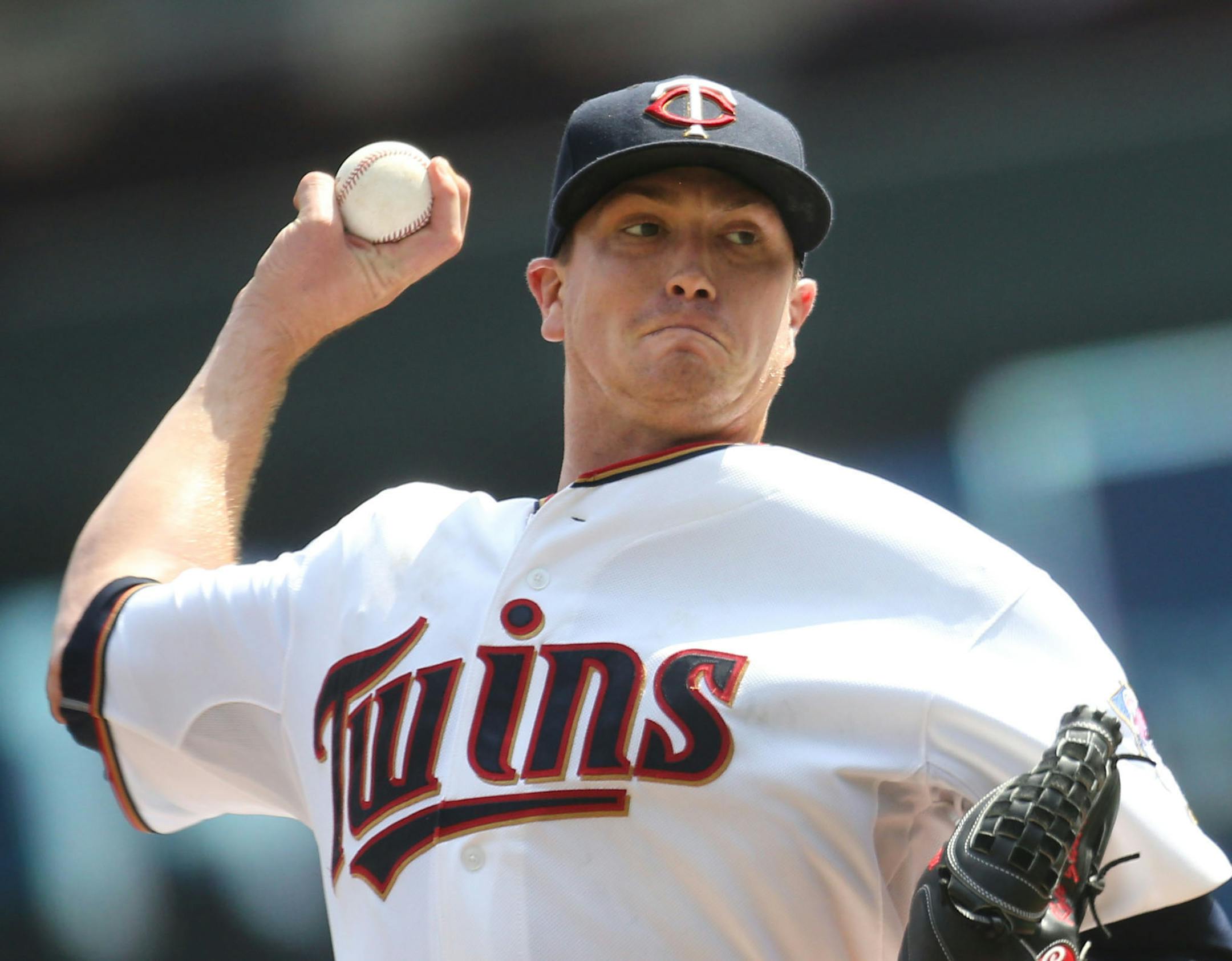 Minnesota Twins starter Kyle Gibson delivers a pitch against the Chicago White Sox during the first inning Thursday, Sept. 3, 2015, at Target Field in Minneapolis.