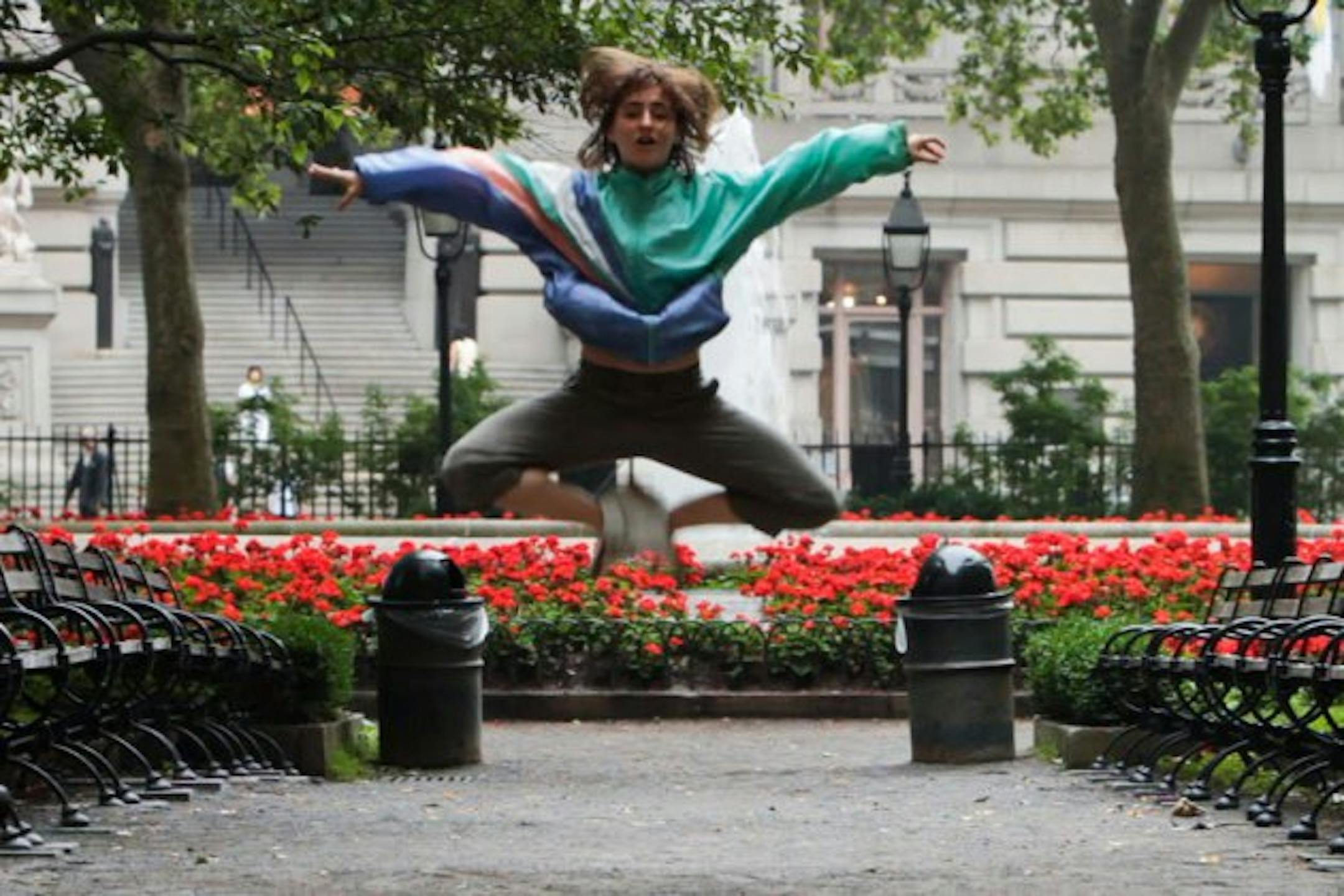 Anne Marsen dances her way through the film adaptation of Girl Talk's album "All Day."