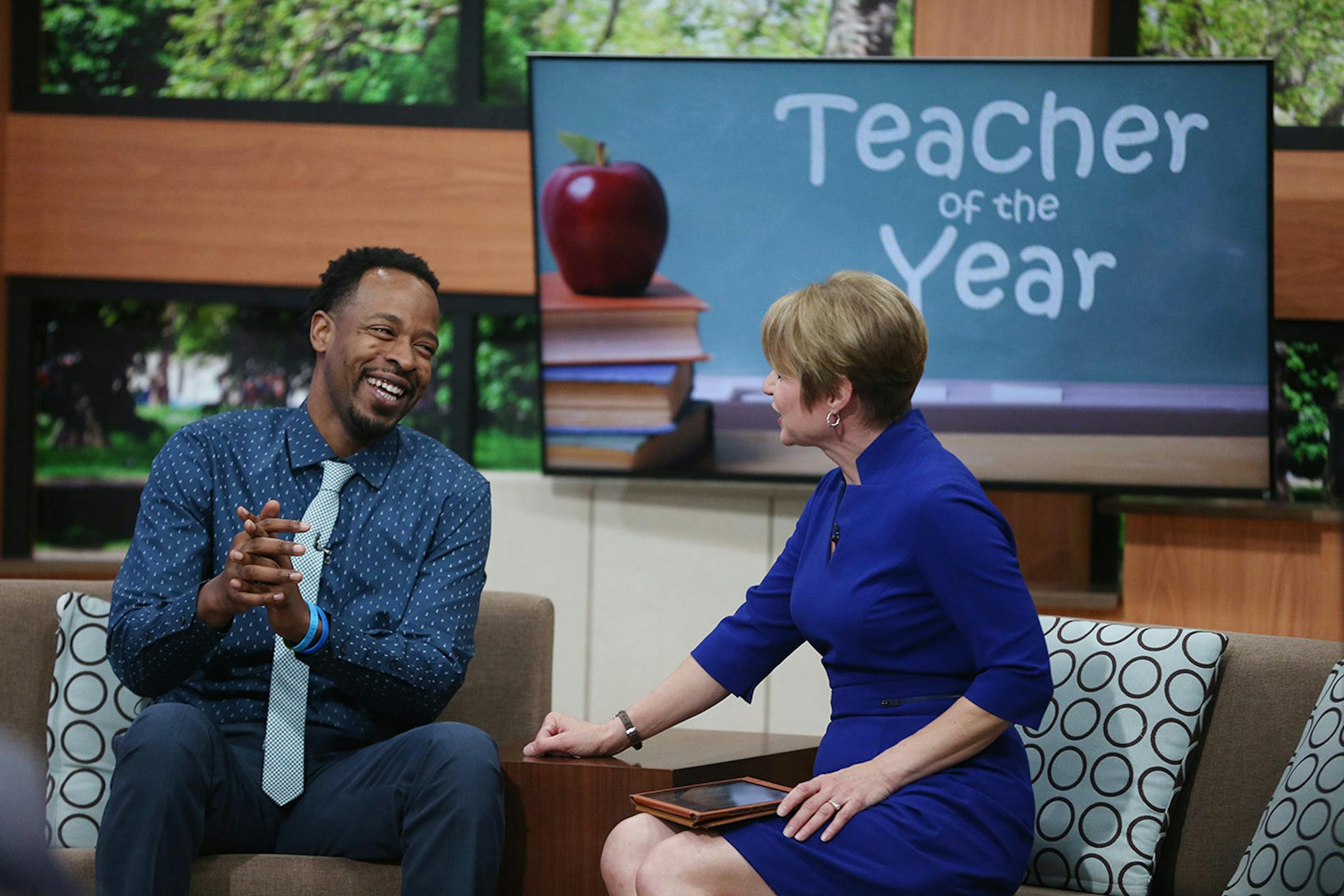 KARE 11 morning show host Kim Insley interviewed Best Academy language arts teacher Abdul Wright on Monday, the day after he won the 2016 Minnesota Teacher of the Year award.