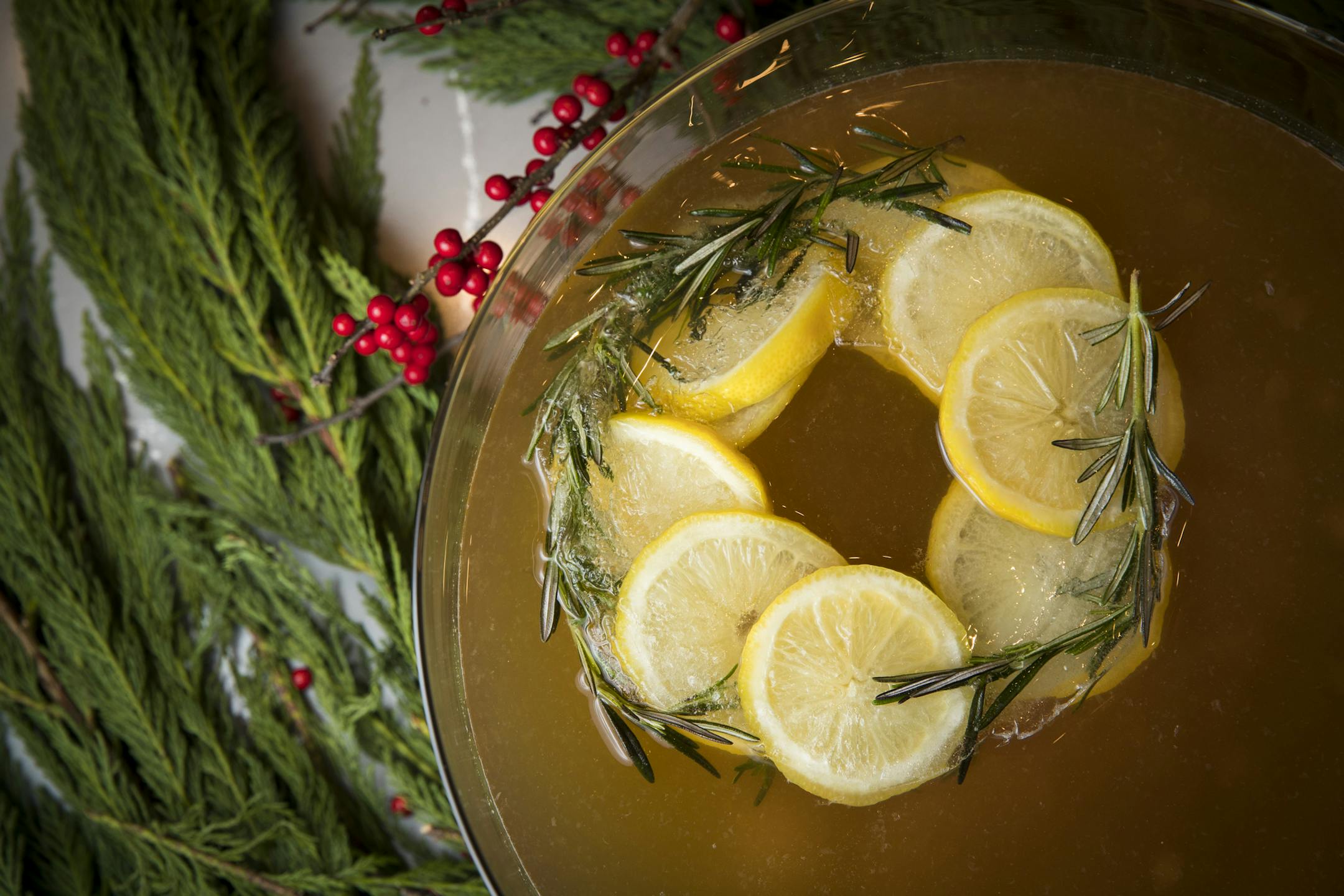 Holiday punch photographed at Cambria studio.
