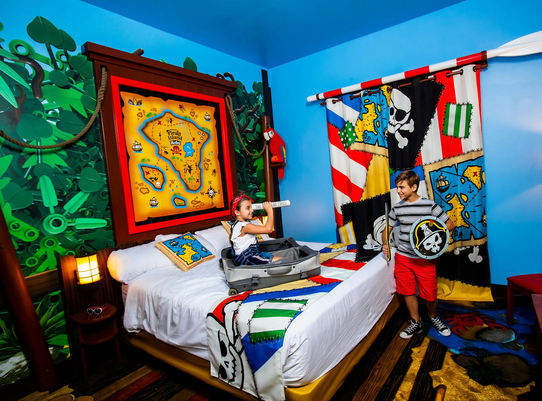 A bedroom in the new pirate-themed Legoland hotel, which announced an opening day on Thursday, Sept. 19, 2019. (Chip Litherland/Legoland Florida Resort/TNS) ORG XMIT: 1436289