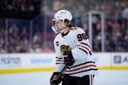 Chicago's Connor Bedard leads all rookies in goals, assists and points.