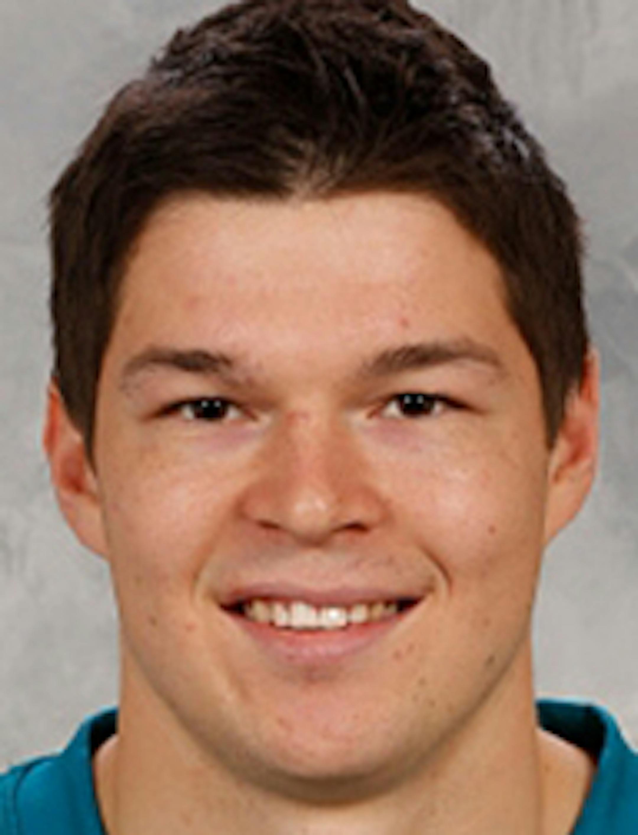 SAN JOSE, CA - SEPTEMBER 17: Tomas Hertl of the San Jose Sharks poses for his official headshot for the 2015-16 season on September 17, 2015 at Sharks Ice in San Jose, California. (Photo by Don Smith/NHLI via Getty Images) *** Local Caption *** Tomas Hertl